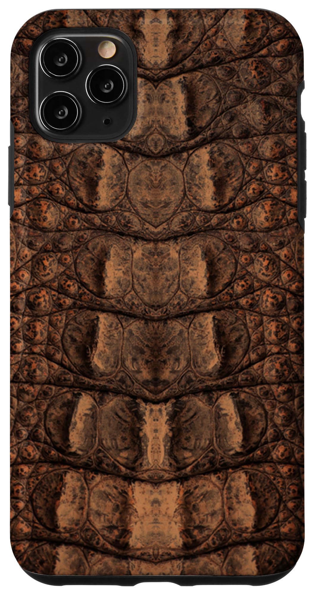 Premium Brown Crocodile Leather Case for iPhone 11 Pro Max - Luxury Protective Cover with Slim Fit Design | Perfect for Business, Travel & Everyday Use