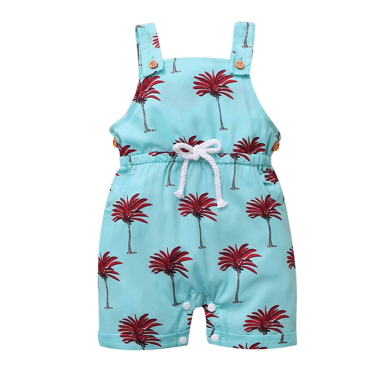 Floral Print Toddler Romper Jumpsuit for Baby Girls - Blue Denim Suspenders Outfit (12-18 Months) | Playtime, Photo Shoots & Special Occasions
