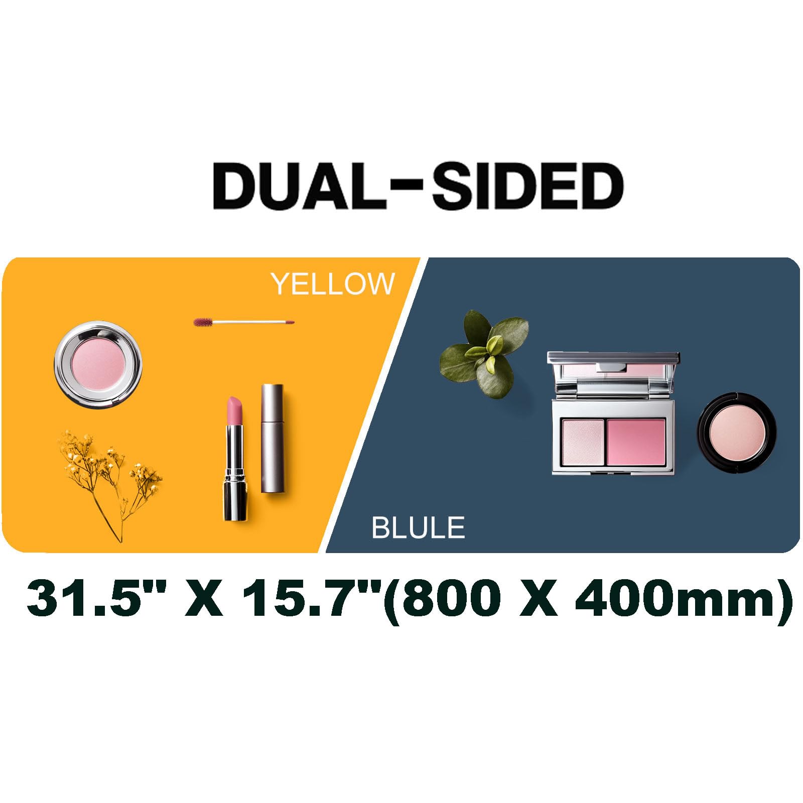 Waterproof Makeup Vanity Mat - Non-Slip Table Protector for Nail Art, Crafts & Dresser Top - 31.5