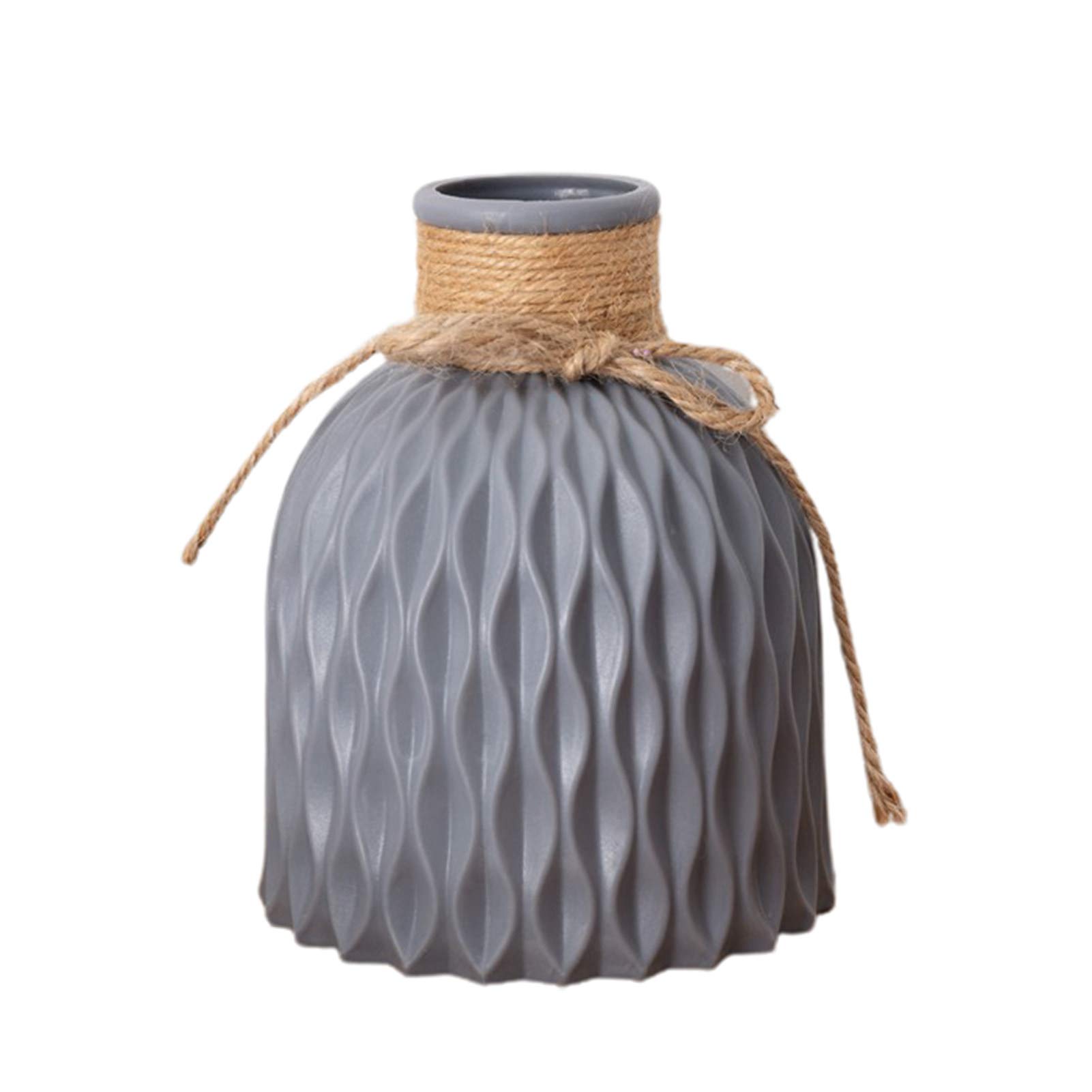 Nordic Style Striped Ceramic Flower Vase for Plants - Modern Desktop Decor for Home, Office, and Wedding Centerpieces
