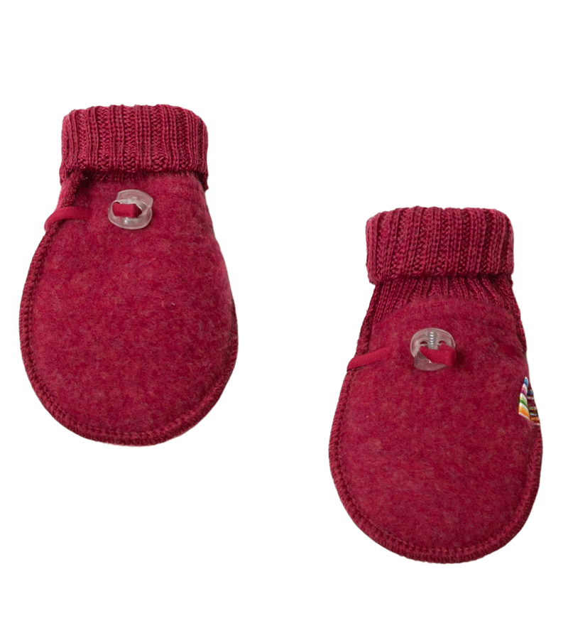 Joha Soft Wool Mittens for Women - Warm Winter Gloves in Fuchsia - Cozy Knit Handwear for Cold Weather, Outdoor Activities & Snow Sports