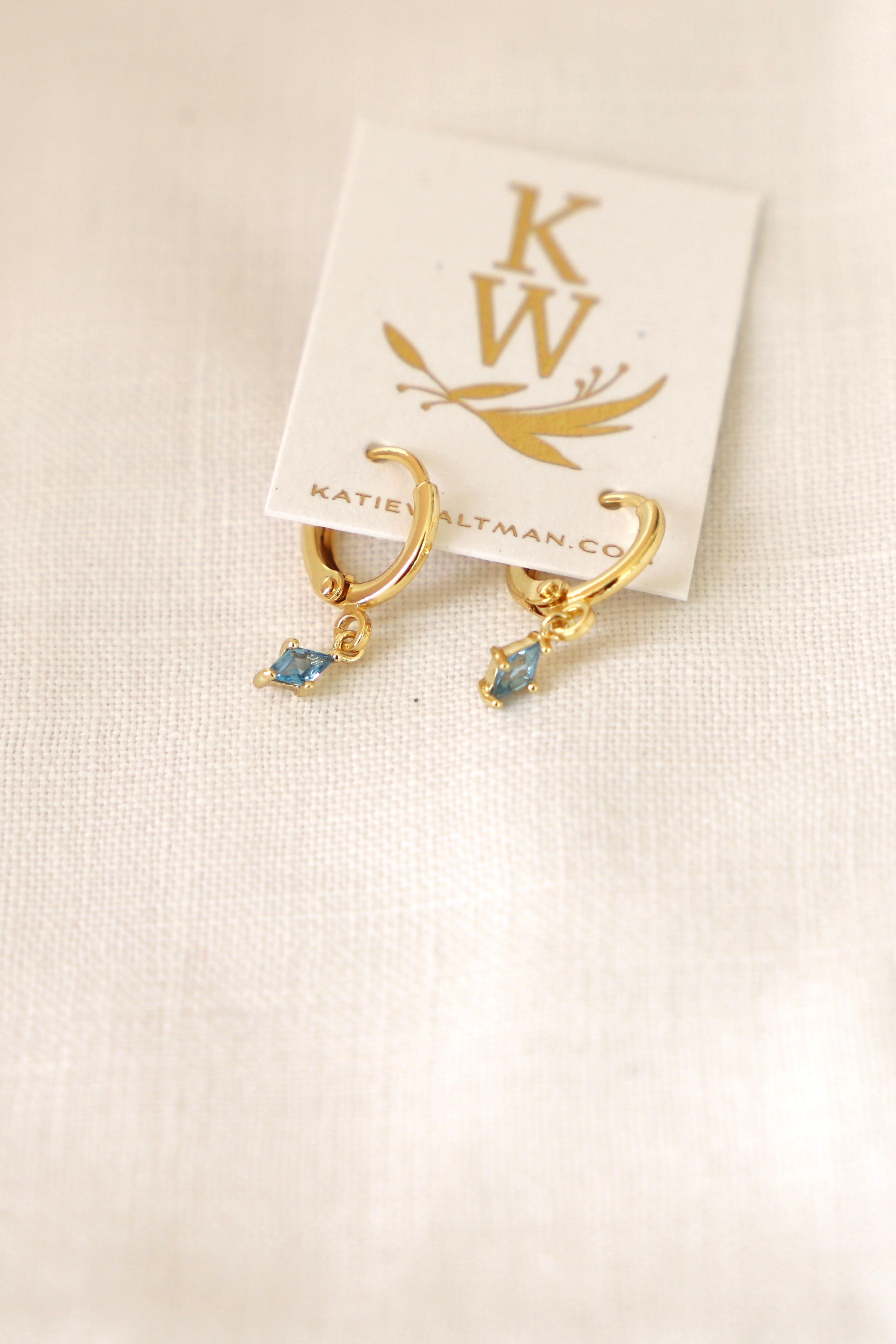 Diamond Birthstone Huggie Earrings - Elegant & Dainty Hoop Earrings for Women - Perfect Gift for Birthdays, Anniversaries & Special Occasions