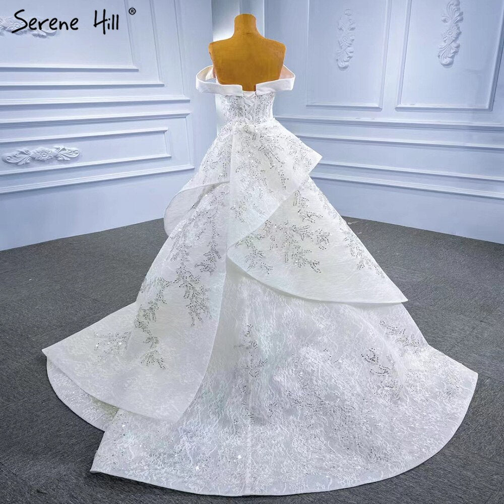 Serene Hill White Mermaid Overskirt Evening Dress 2025 - Elegant Beaded Luxury Gown for Women | Perfect for Prom, Wedding & Formal Parties