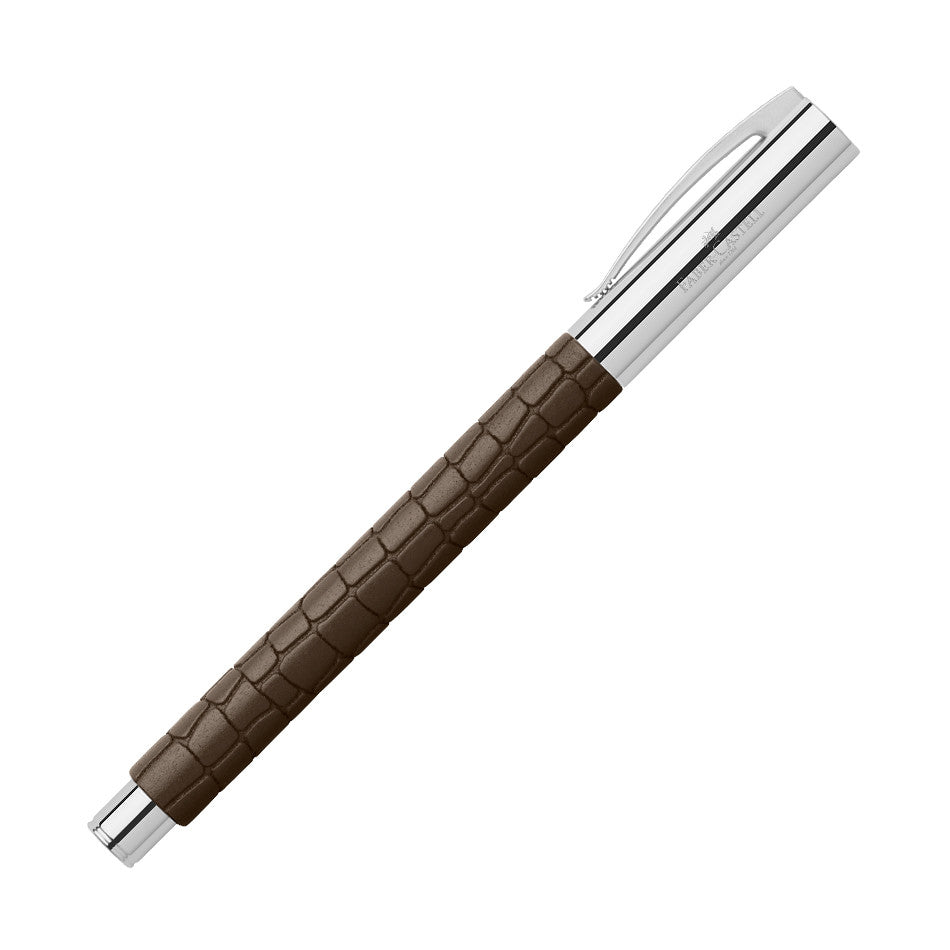 Faber-Castell Ambition 3D Fountain Pen with Crocodile Pattern - Premium Writing Instrument for Calligraphy, Business Signatures & Luxury Gift Giving