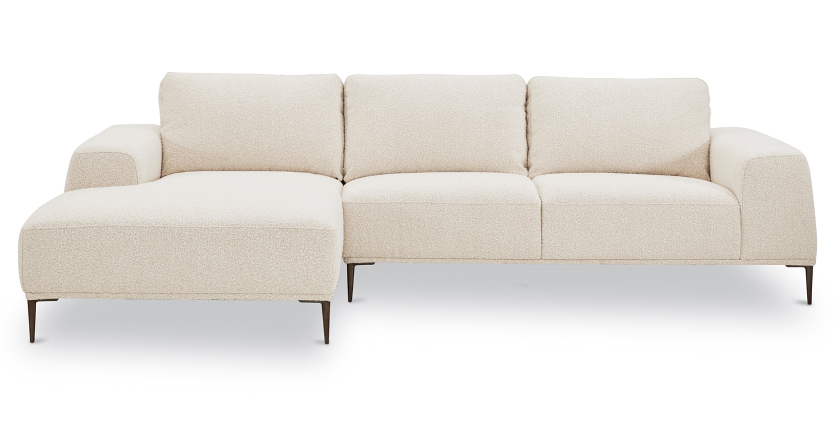 Rue Left Facing Sectional Sofa - Modern L-Shaped Couch with Reversible Chaise for Living Room, Family Room & Apartment | Comfortable Fabric Upholstery, Sturdy Frame | Perfect for Small Spaces & Home Theater Setup