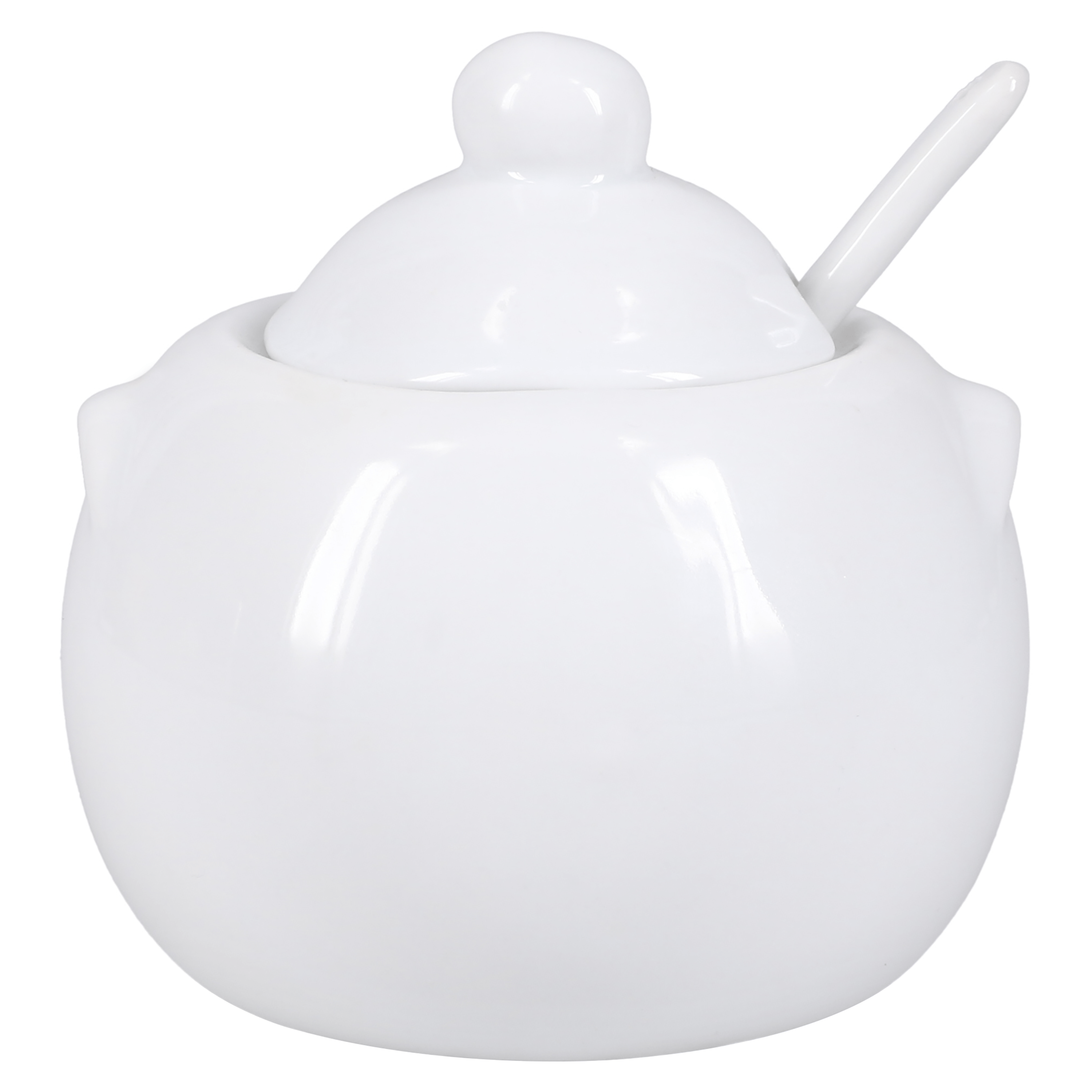 8oz BIA Sugar Bowl with Spoon - Elegant Porcelain Sugar Container for Coffee, Tea, and Dessert Serving