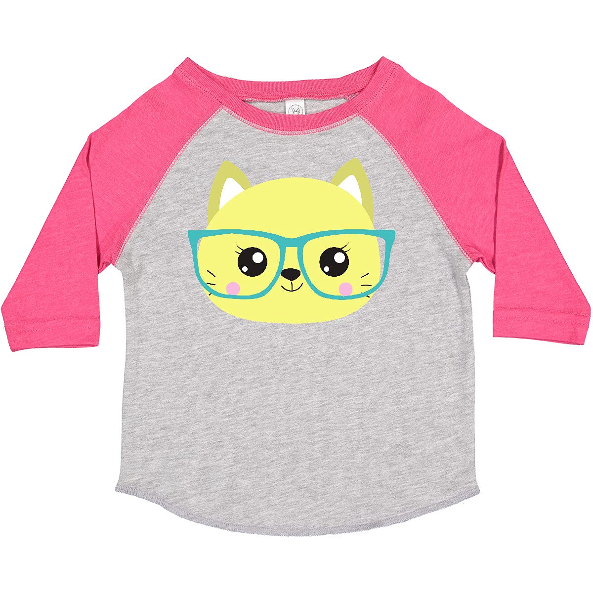 Stylish Hipster Cat with Glasses Graphic Print Toddler T-Shirt - Cute Kitten Apparel for Boys & Girls - Perfect for Playdates, Daycare & Family Photos