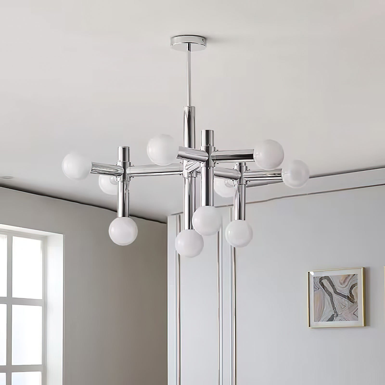 Modern Alcobendas Crystal Chandelier - Elegant LED Lighting Fixture for Dining Room, Living Room & Bedroom Decor