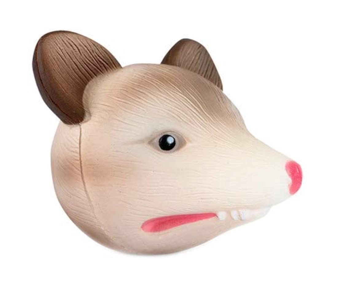 Squishy Possum Head Stress Ball - 4 Inch Funny Stress Relief Toy for Office, Home & School - Archie McPhee Stress Reliever Gift