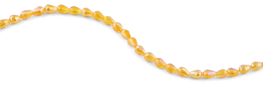 5x7mm Orange Drop Faceted Crystal Beads for Jewelry Making - DIY Necklace, Bracelet & Earring Supplies - Glass Beads for Crafting, Scrapbooking & Gift Making