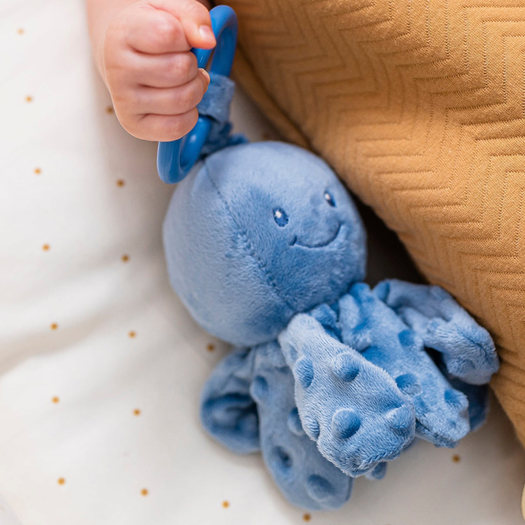 Vibrating Octopus Baby Toy Gift Set - Dark Blue Sensory Toy for Newborns & Infants | Perfect for Soothing, Teething & Early Learning Playtime