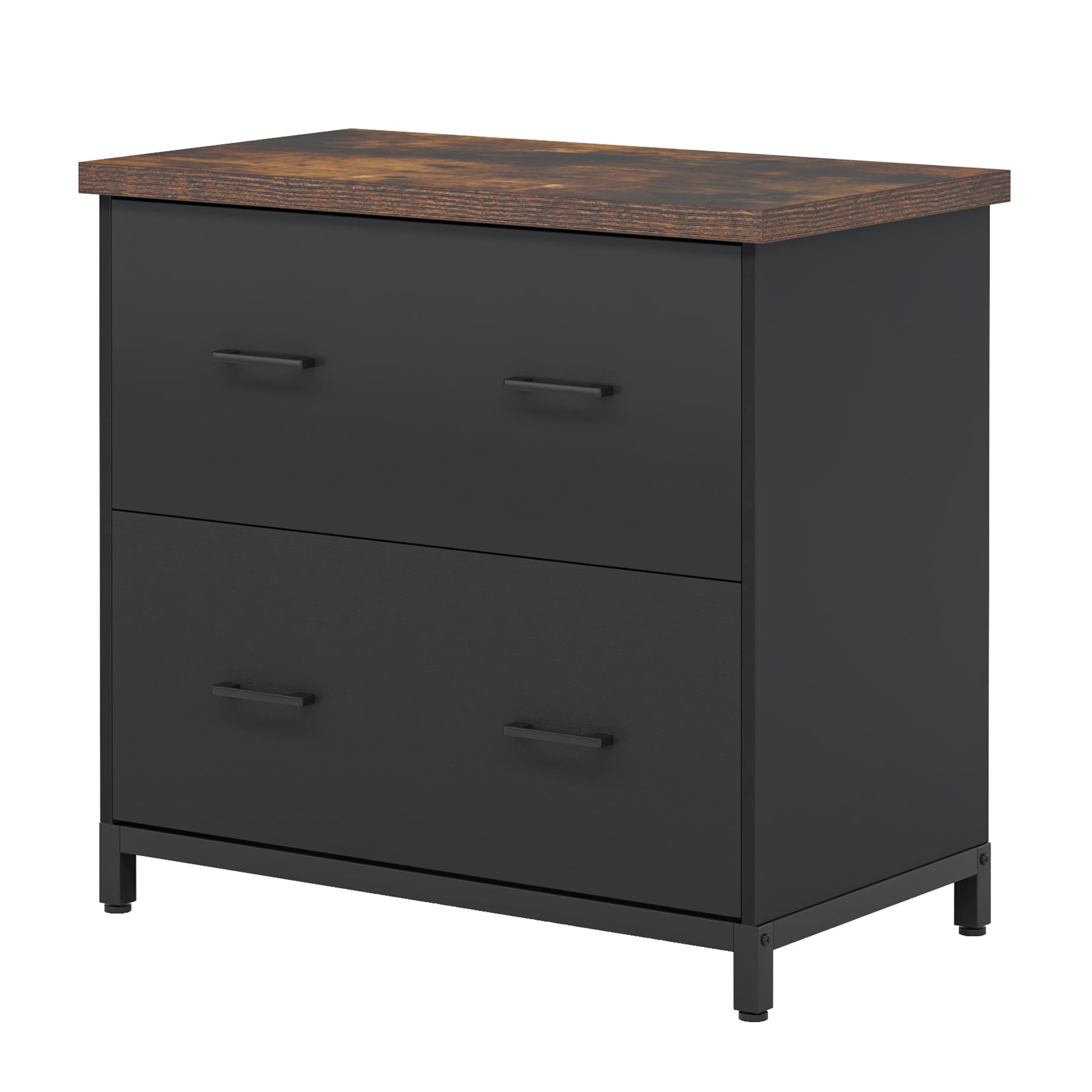 2 Drawer Lateral File Cabinet with Lock - Heavy Duty Metal Filing Cabinet for Office, Home, or School - Perfect as a Printer Stand or Storage Organizer for Documents and Supplies