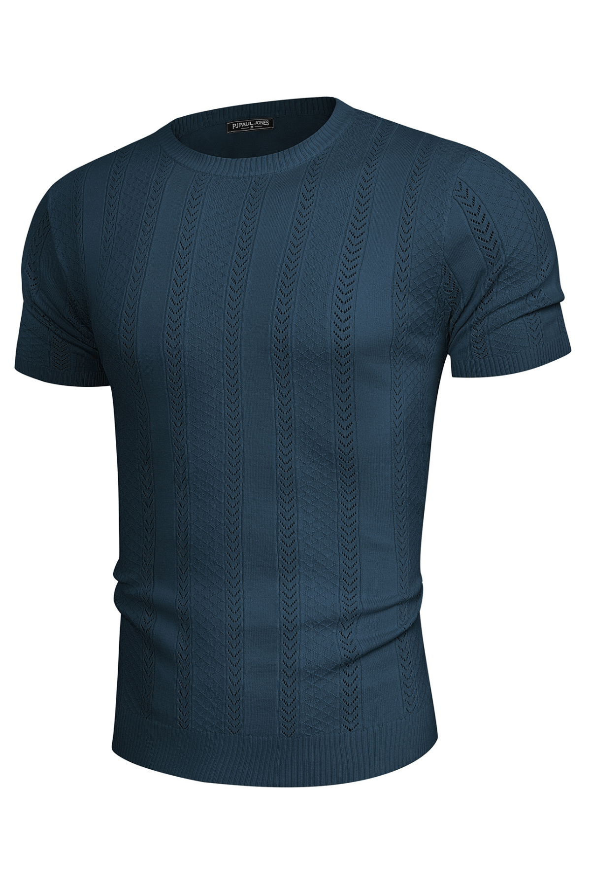 Men's Casual Short Sleeve Crewneck Knit T-Shirt - Breathable Hollow Out Pullover for Summer - Perfect for Beach, Travel & Everyday Wear
