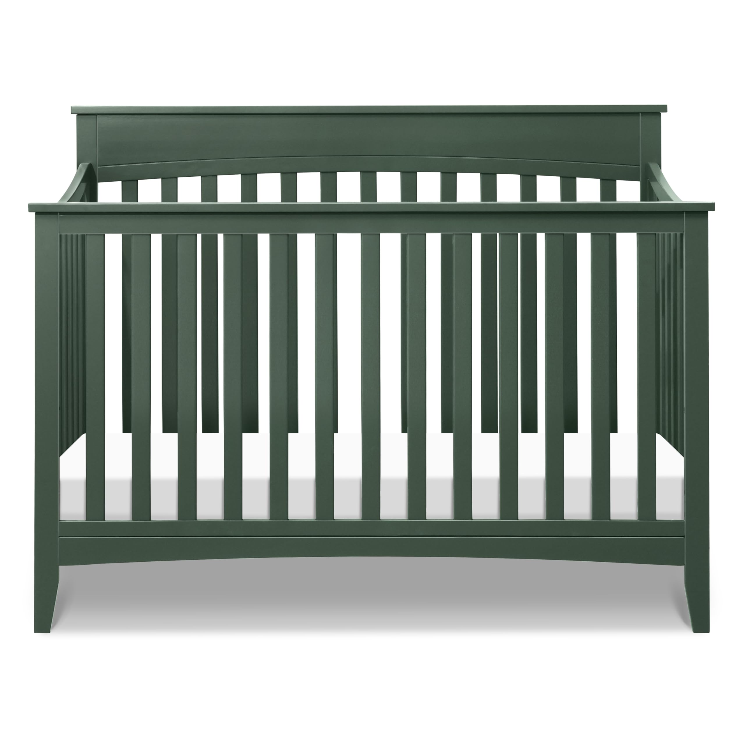 DaVinci Grove 4-in-1 Convertible Baby Crib - GREENGUARD Gold Certified, Converts to Toddler Bed, Daybed & Full Size Bed - Adjustable Height Wooden Crib in Forest Green - Perfect for Nursery, Bedroom & Growing Toddlers