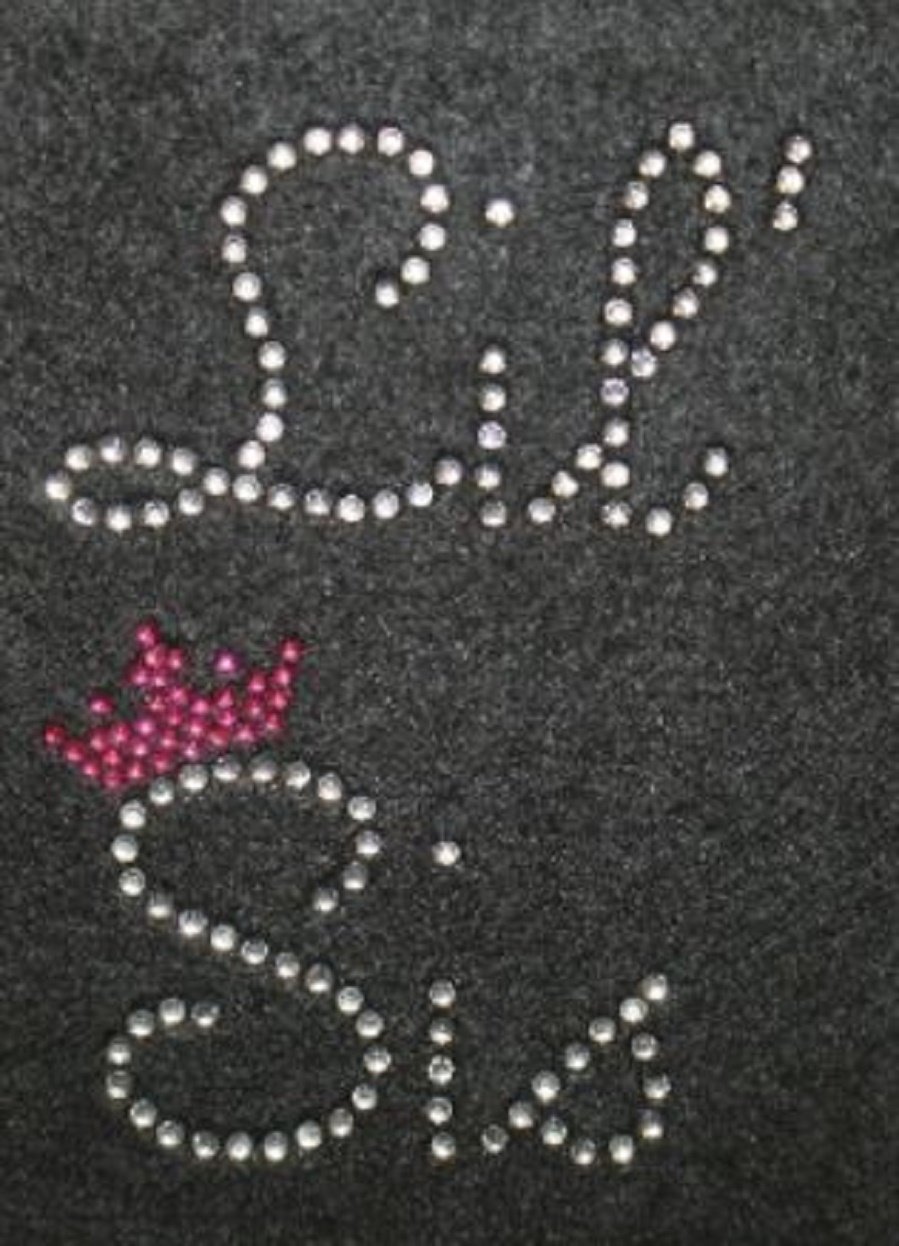 Lil' Sis Rhinestone Iron-On Transfer for T-Shirts, Hoodies & DIY Crafts - Sparkling Decal for Kids & Teens Fashion