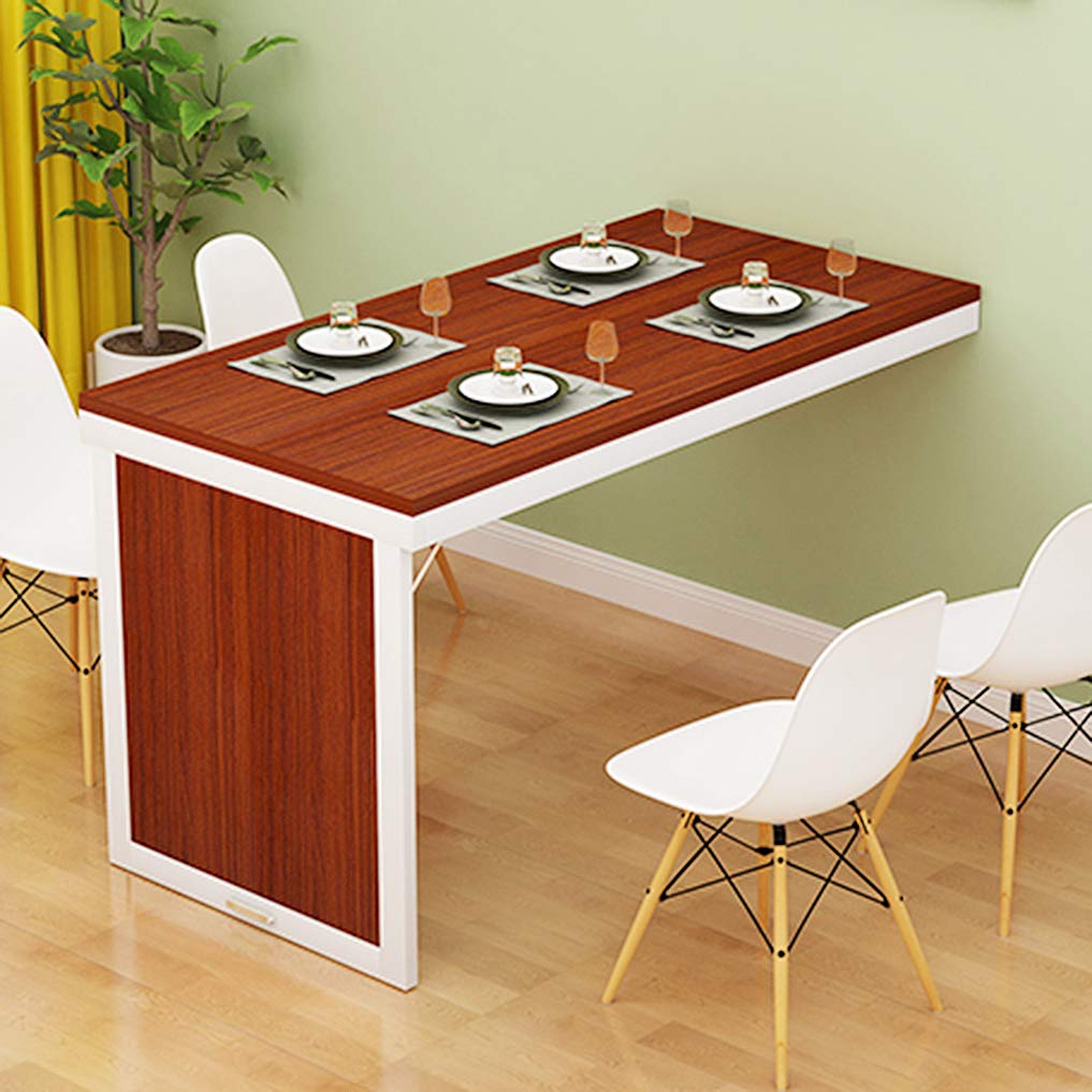 JJPSQHRV Wall Mounted Folding Dining Table - Space Saving Convertible Desk with MDF Top | Multi-Functional Wall Table for Office, Bedroom & Kitchen | Perfect for Small Apartments, Home Offices & Studio Living
