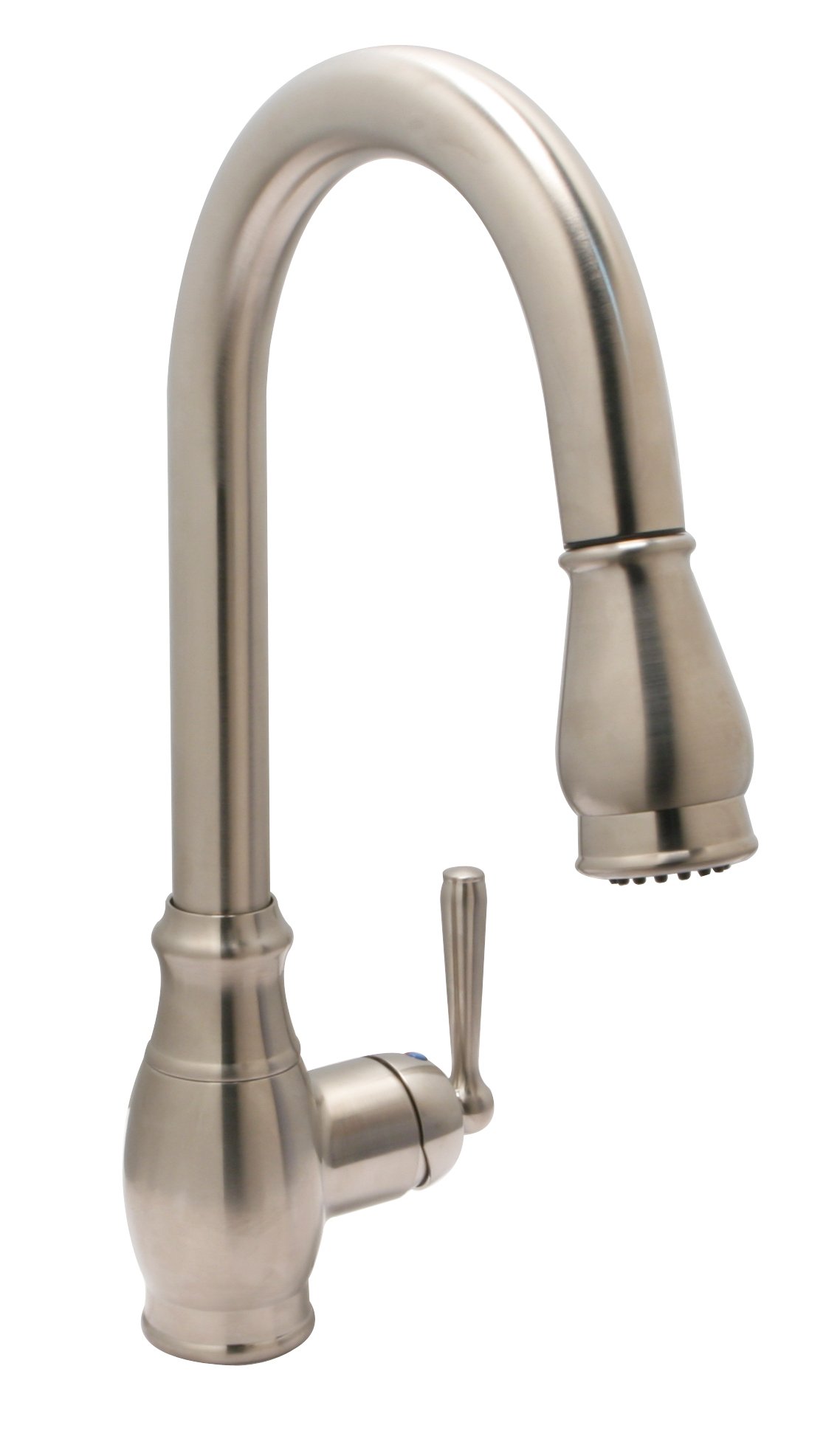 Huntington Brass 51191-72 Single-Handle Pull-Down Kitchen Faucet with Sprayer - Satin Nickel Finish & Optional Deck Plate | Perfect for Modern Kitchens & Easy Dishwashing