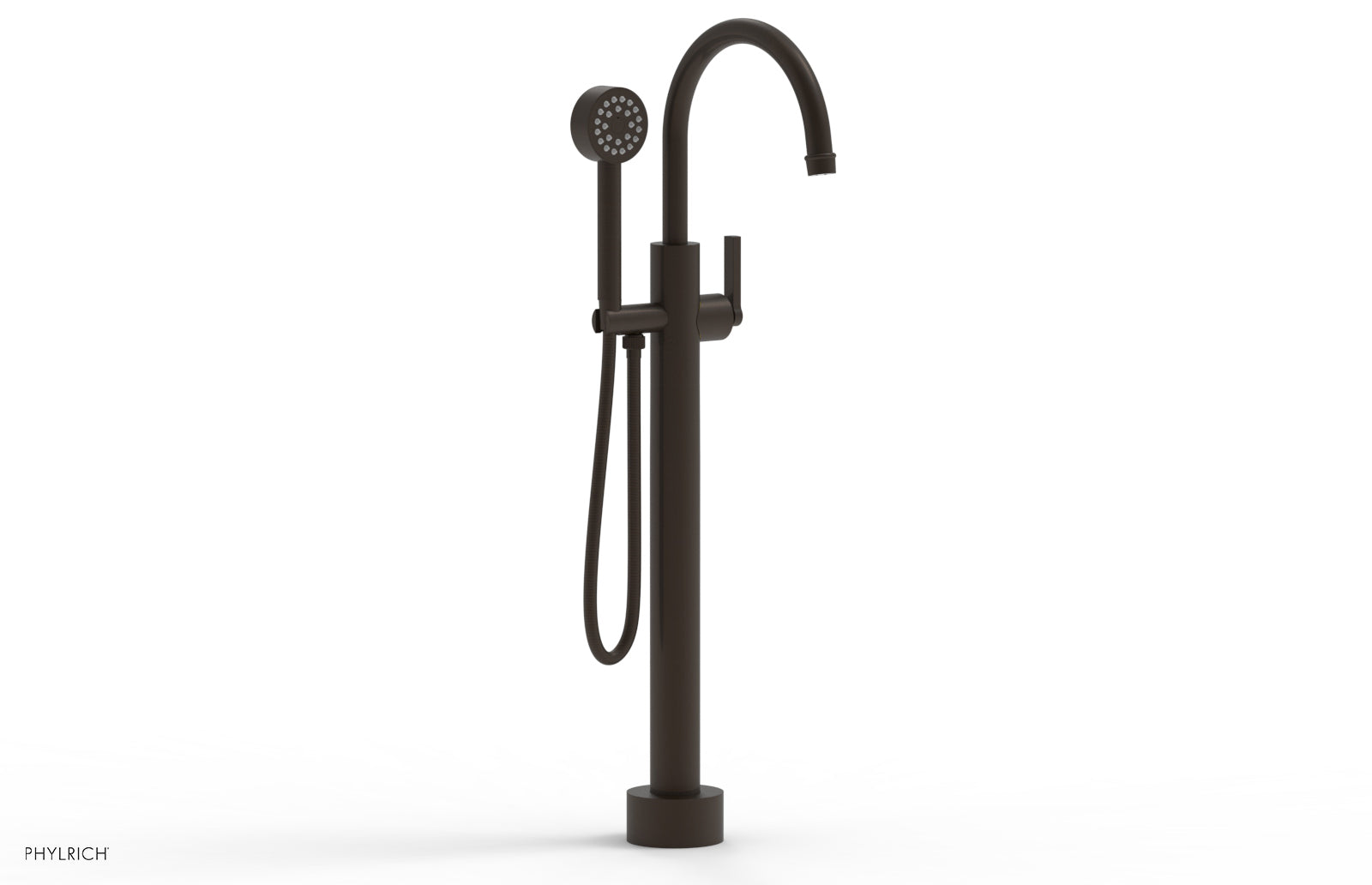 HEX MODERN Low Floor Mount Tub Filler with Lever Handle & Hand Shower - Model 501 47 03 | Perfect for Modern Bathroom Renovations & Spa-Like Shower Experiences