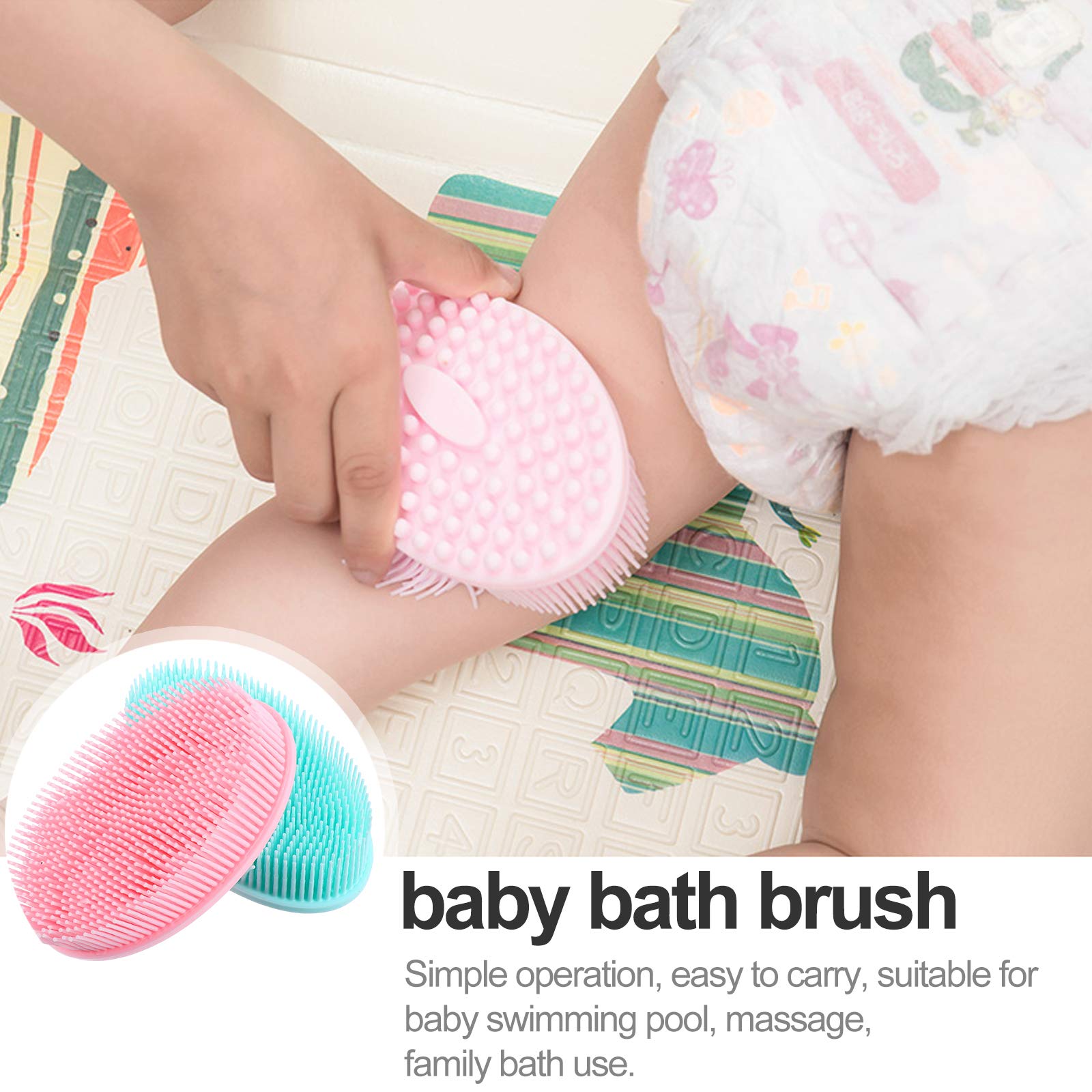 2 Pack Silicone Bath Brushes - Exfoliating Body Scrubbers for Deep Cleansing, Soft Massage & Skin Care - Premium Bath Accessories for Shower, Spa & Relaxation at Home
