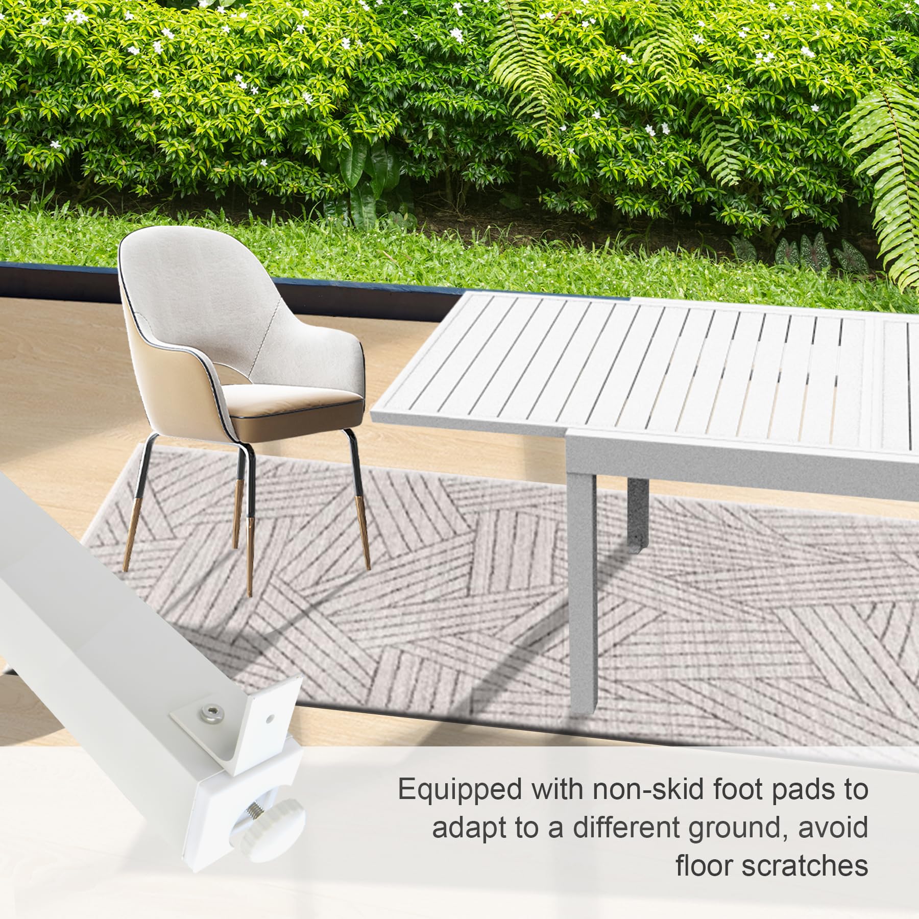 Domi Aluminum Extendable Dining Table 35