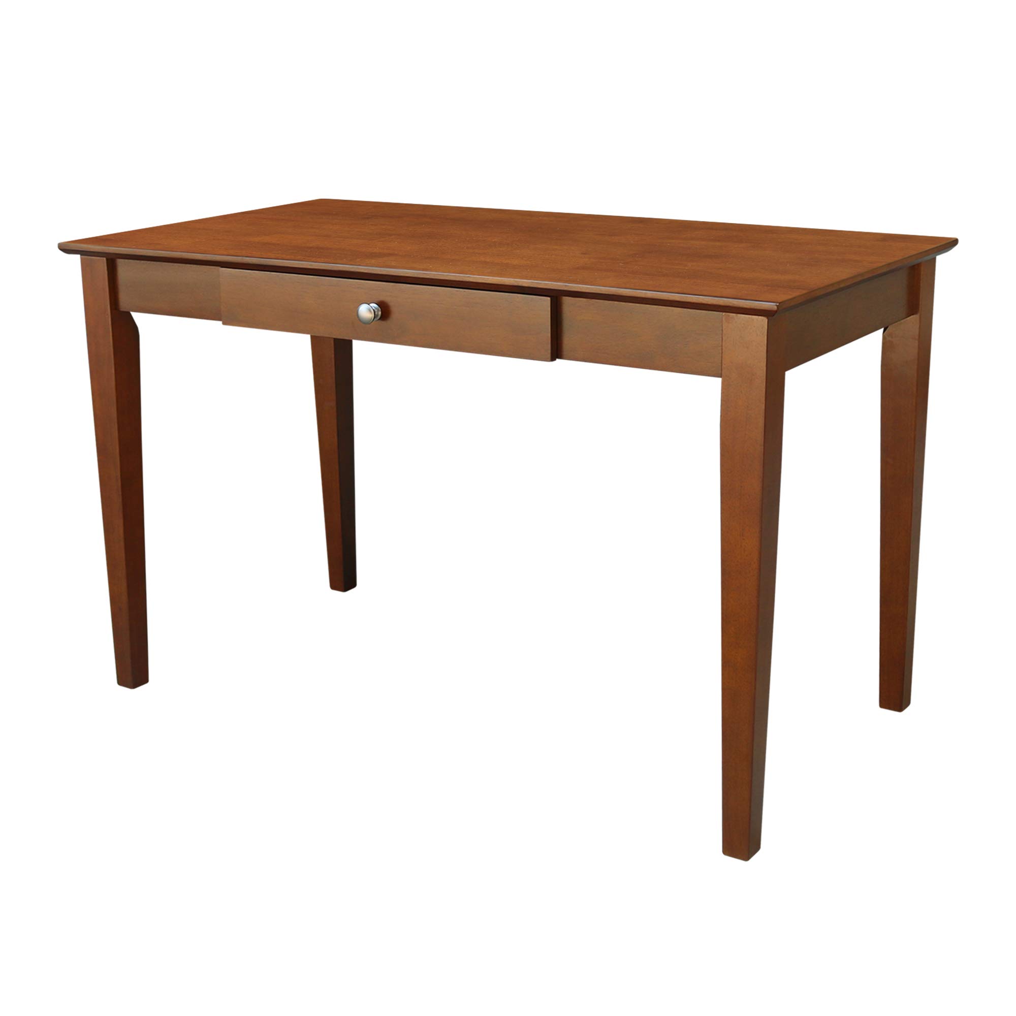 International Concepts Basic Desk with Drawer, Espresso Finish - Compact Home Office Desk for Small Spaces, Study Table for Students, Writing Desk for Bedroom or Dorm Room
