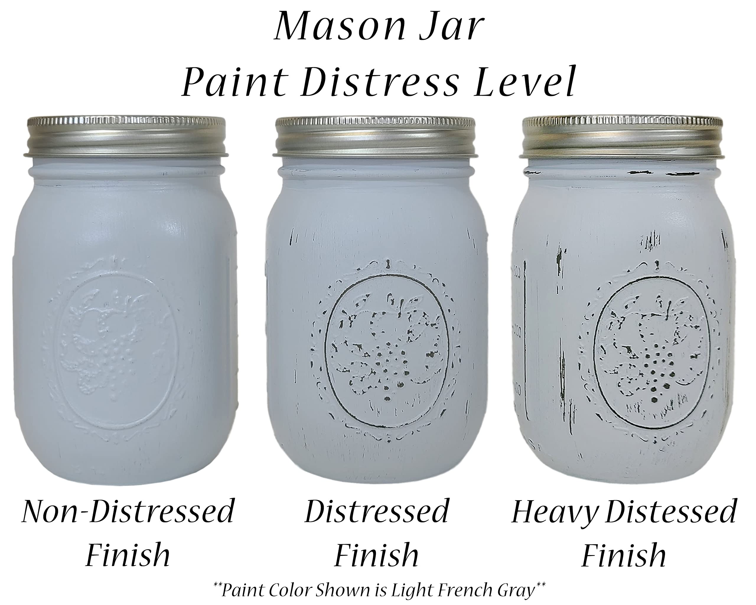 Rustic Painted or Clear Mason Jar with Soap Lotion Pump Dispenser - Black/Silver Pump Lids for Kitchen & Bathroom Decor | Farmhouse Home Accessories | Perfect for Hand Soap Dispensers, Bathroom Organizers & Country Style Decor