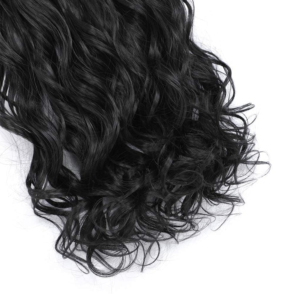Flushia® 24-Inch 5-Clip Human Hair Extensions for Women - Natural Brown Curly & Wavy Hair Extensions for Length & Volume - Perfect for Parties, Weddings & Daily Styling