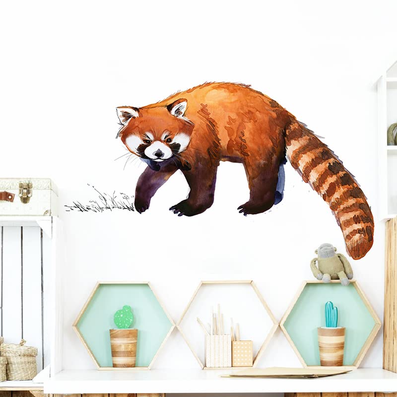 Large Red Panda Wall Decal - Peel and Stick Removable Wall Stickers for Kids Bedroom Decor, Nursery, Playroom | Cute Red Panda Wall Art Poster | Perfect Gift for Boys & Girls | Easy to Apply & Remove
