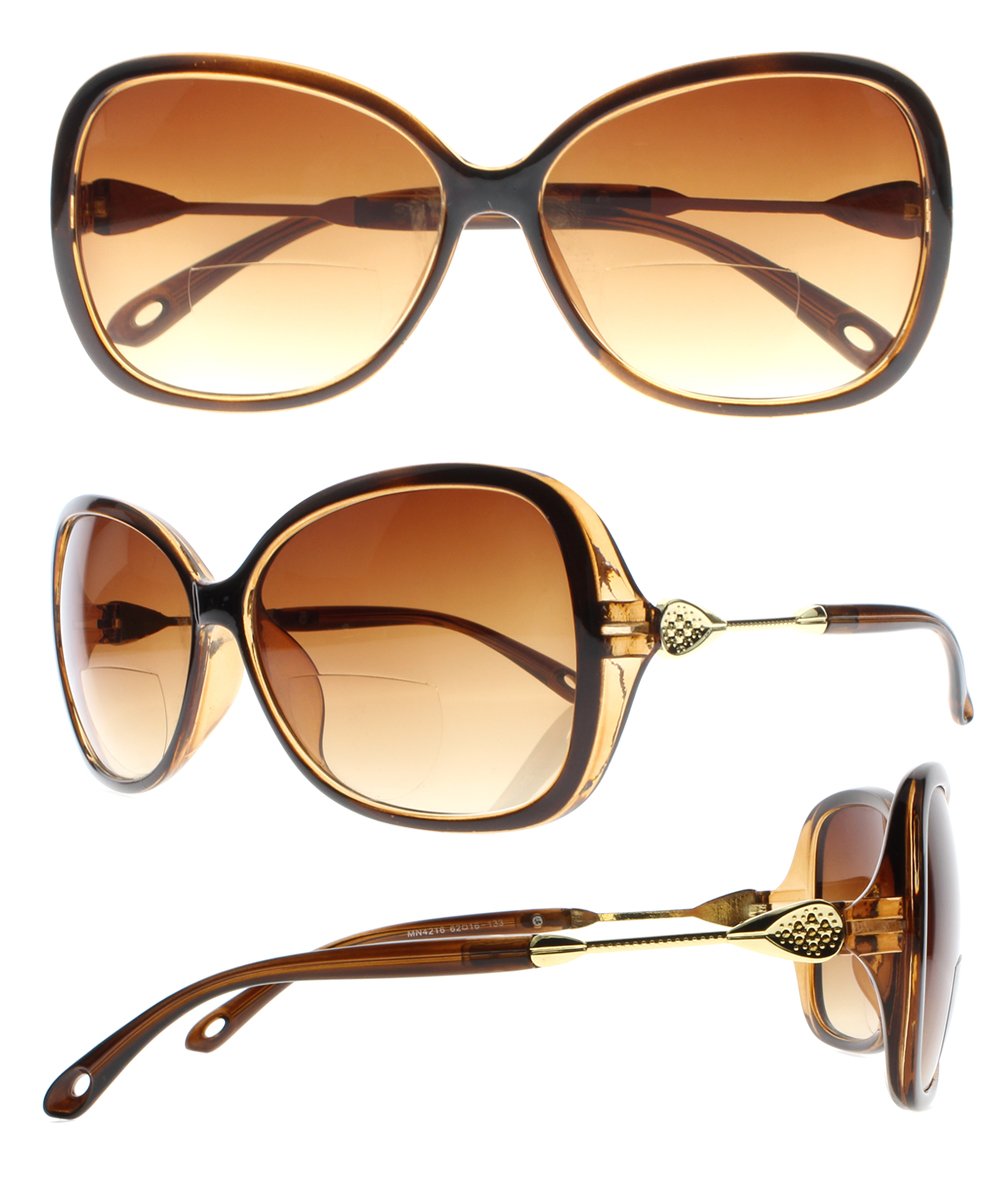 Stylish Designer Bifocal Reading Glasses with UV400 Protection - Tinted Sunglasses for Men & Women - Perfect for Outdoor Reading, Driving, and Sun Protection