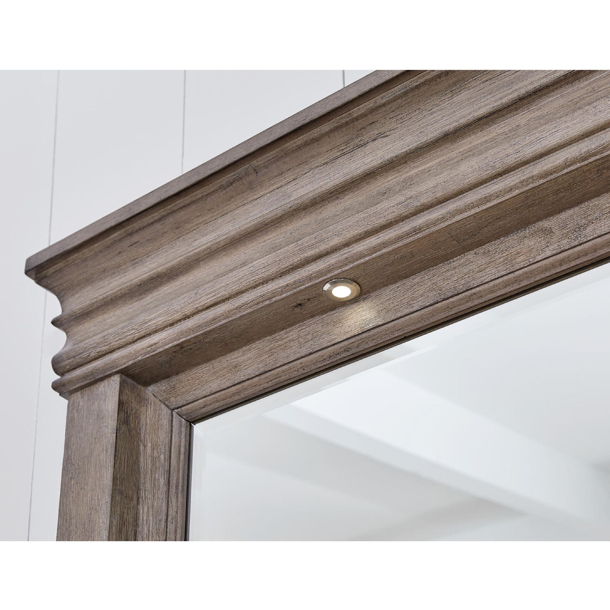 Blairhurst 6-Drawer Dresser with Mirror - Light Grayish Brown Finish for Bedroom & Living Room Storage