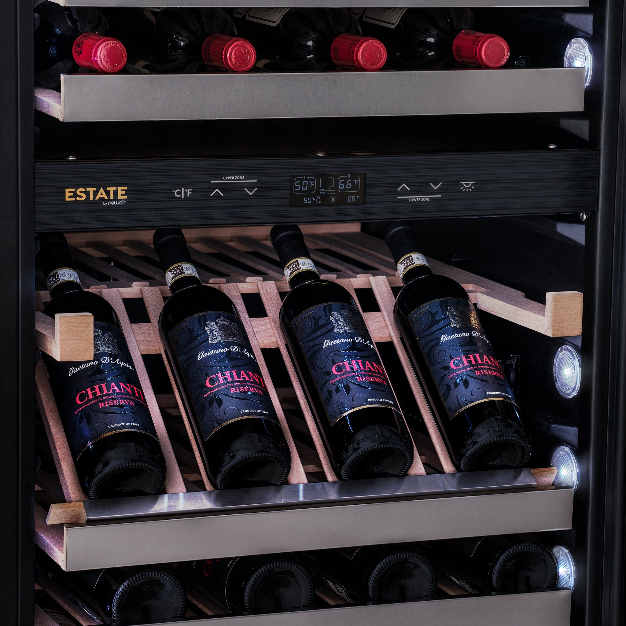 Newair® ESTATE 160 Bottle Freestanding Stainless Steel Wine Cooler Refrigerator - Perfect for Home Bars, Wine Cellars & Entertaining Spaces