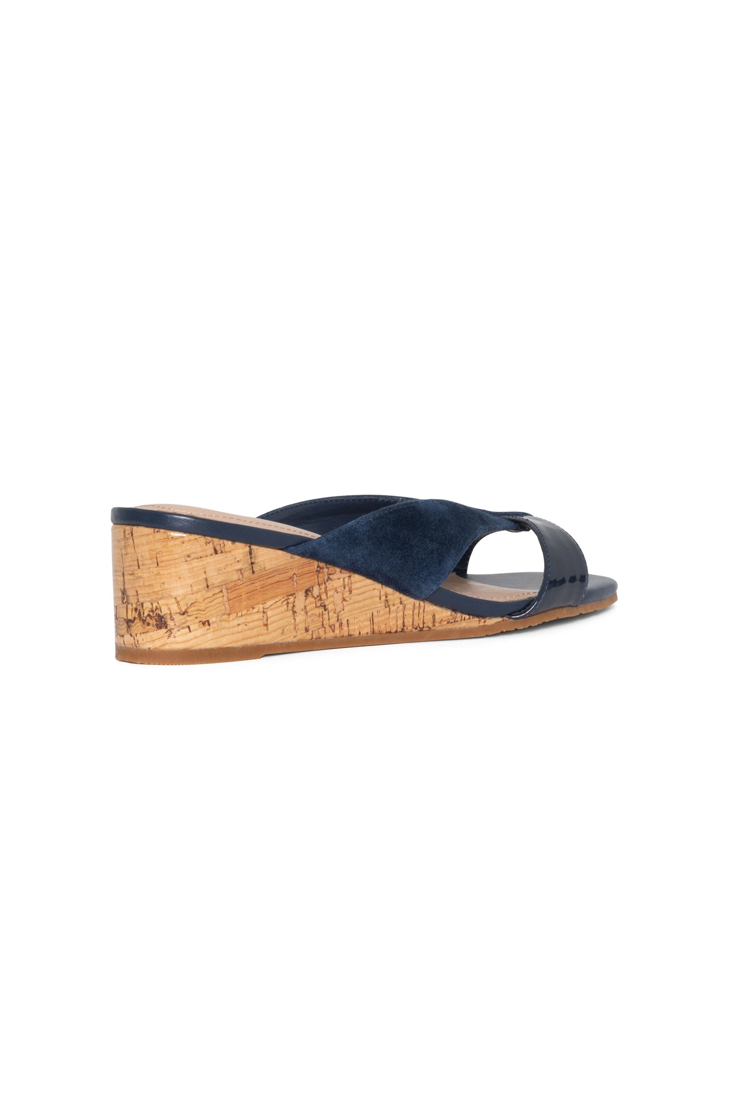 Contessa Women's Navy Wedge Sandals - Comfortable Summer Beach Shoes for Walking, Travel & Casual Outings