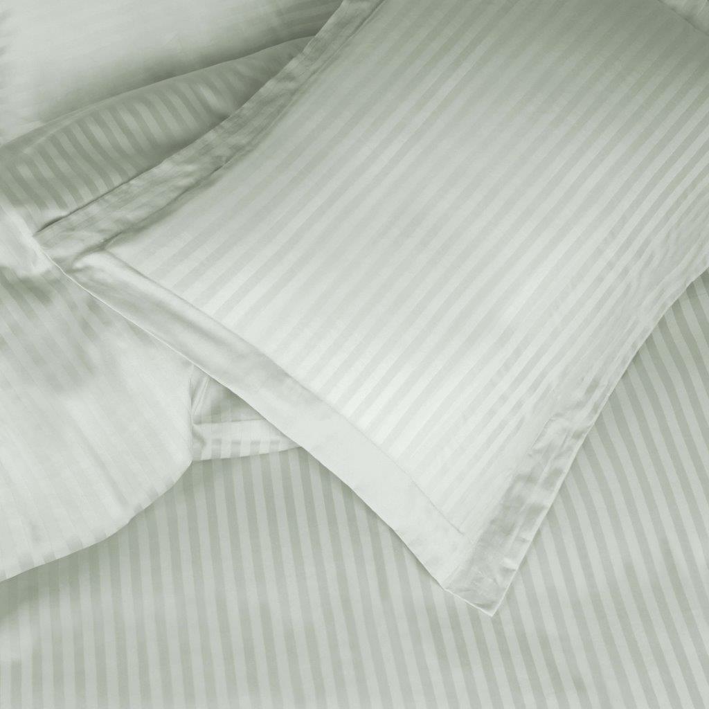 Luxury Egyptian Cotton 600 Thread Count Duvet Cover Set - Queen Size, Striped Design for Bedroom Decor | Soft & Breathable Bedding Set for Hotels, Guest Rooms & Master Bedrooms