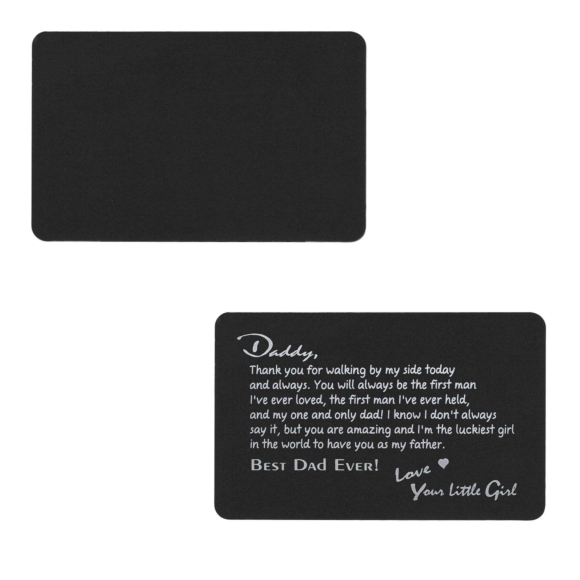 Personalized Engraved Dad Wallet Card - Custom Photo & Text - Best Father's Day & Birthday Gift for Dad - Perfect for Wallets, Gift Boxes & Special Occasions