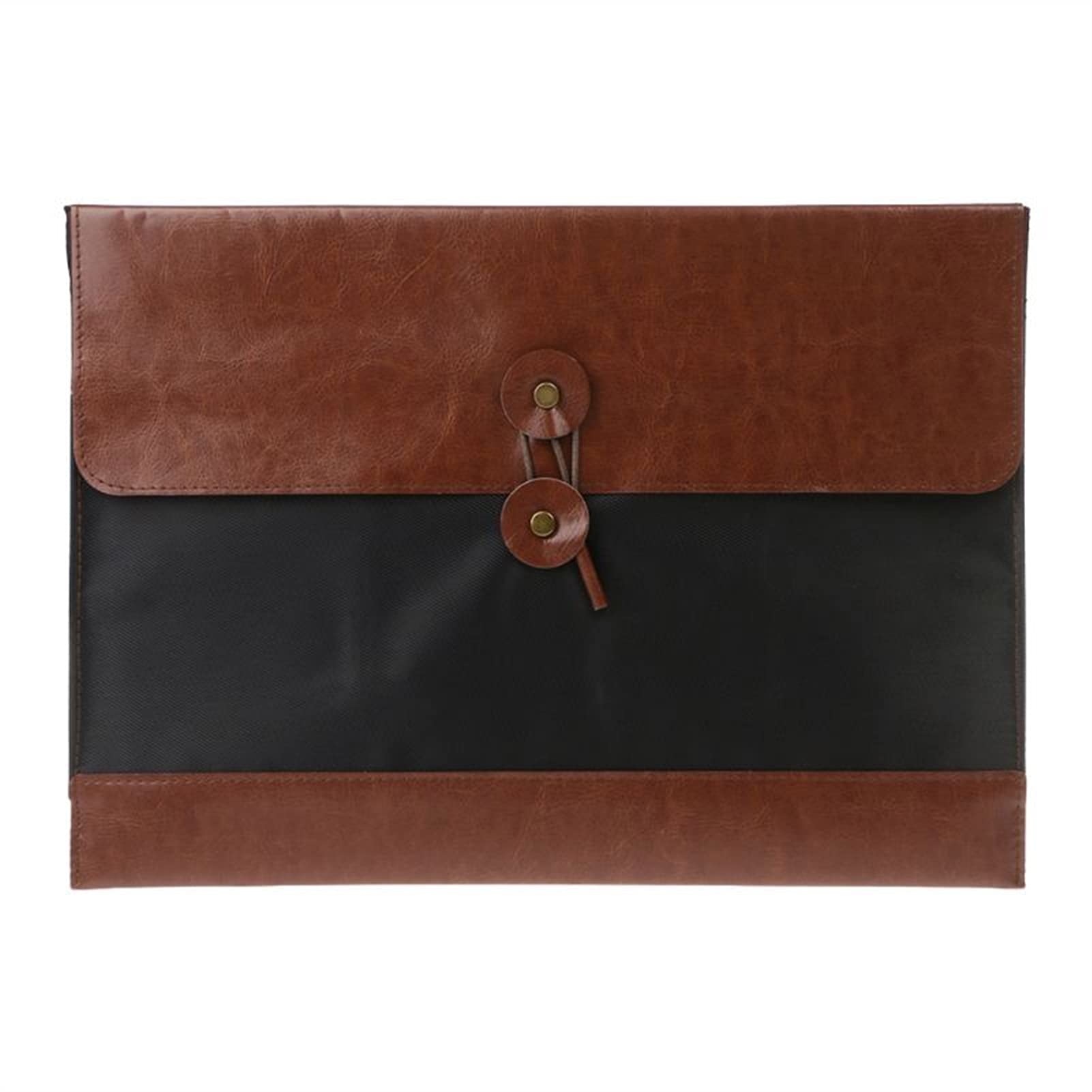 Vintage Leather Document Bag for Men & Women - Office, Travel & Meetings (Brown Red)