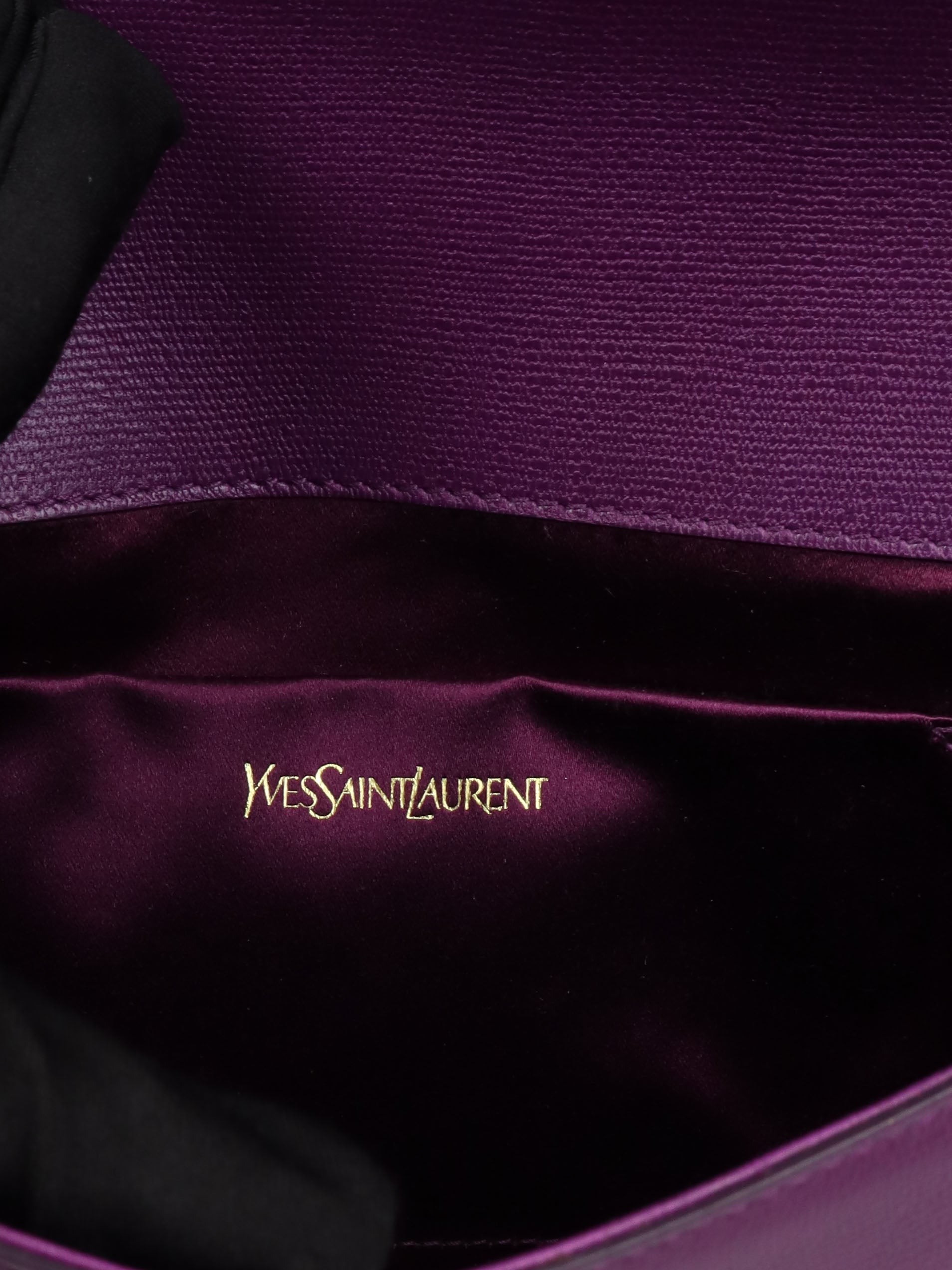 Saint Laurent Purple Y Ligne Clutch Bag for Women - Luxury Designer Clutch Purse for Evening Parties, Weddings & Special Occasions