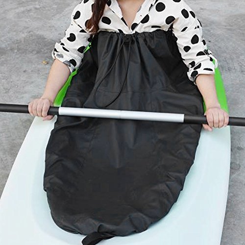 **Universal Adjustable Nylon Kayak Spray Skirt - Waterproof Cover for Kayaking & Canoeing - Gray Kayak Rain Skirt & Hatch Cover - Perfect for Whitewater, Sea & Recreational Kayaking**