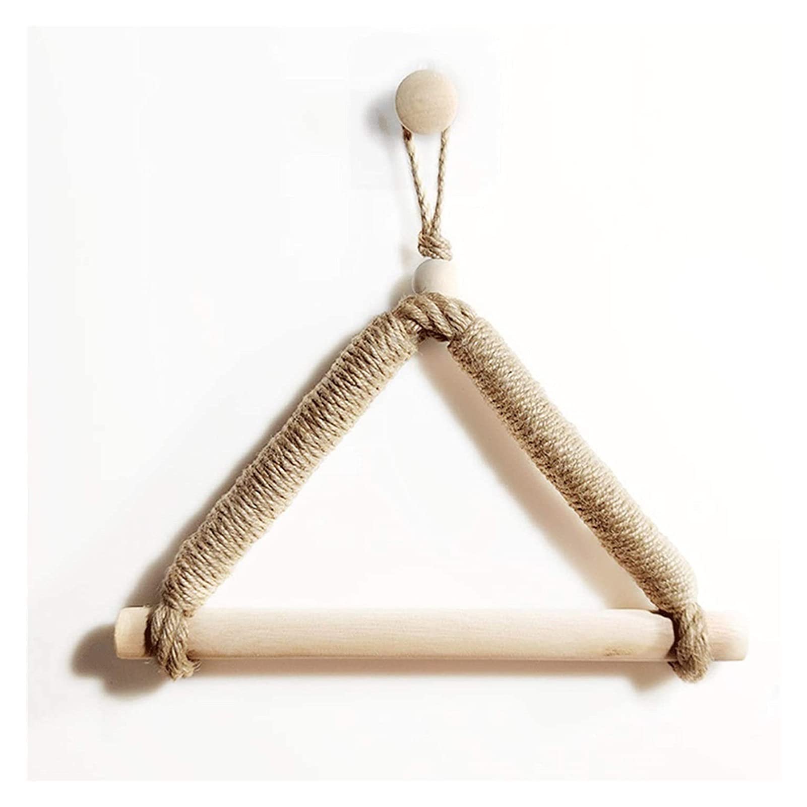 Natural Jute Toilet Paper Holder with Wooden Rod - Hand-Woven Cotton Rope Bathroom Storage Organizer for Modern & Farmhouse Decor - Perfect for Bathroom, Vanity, or RV Use (Color: Brown)