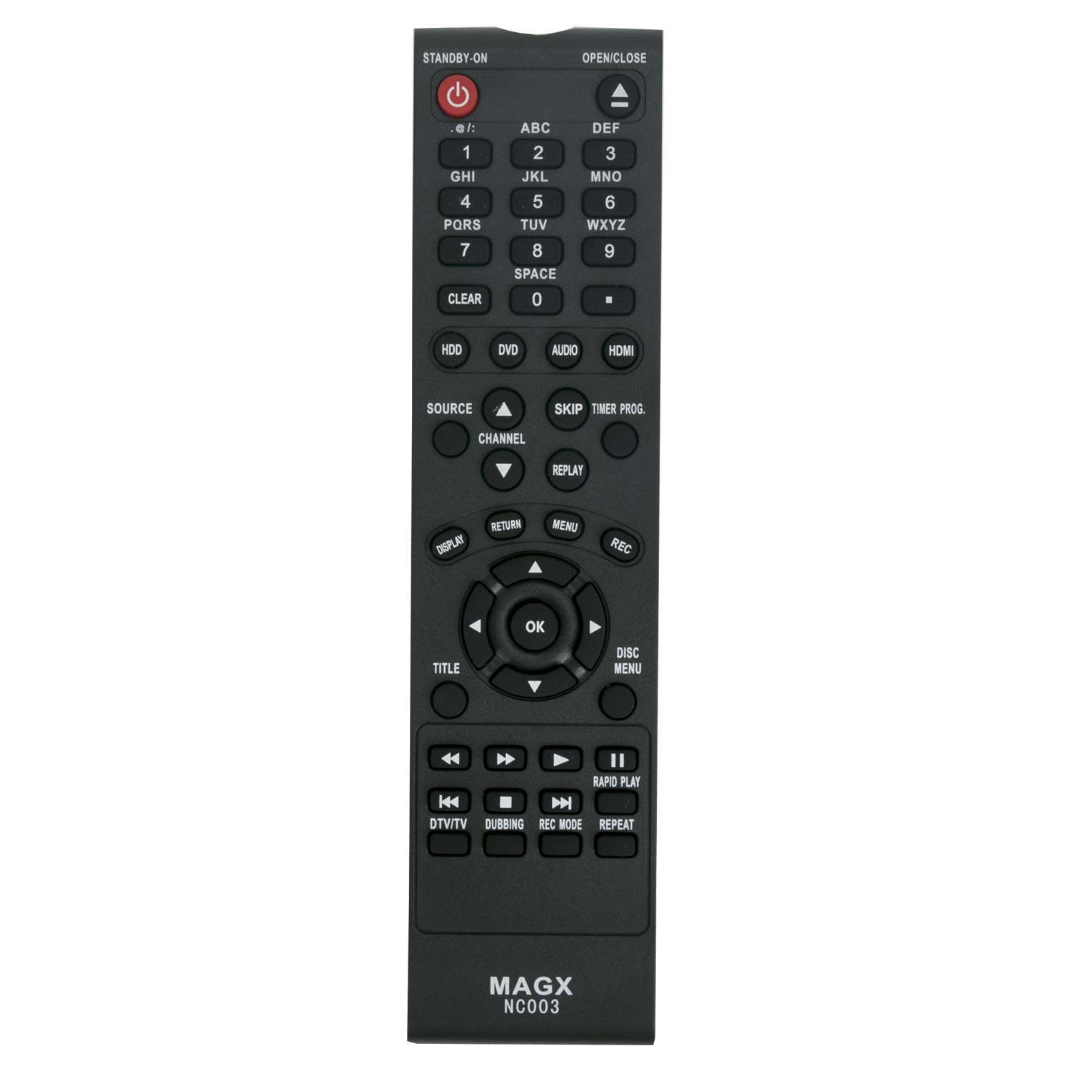 Magnavox DVDR HDD DVD Player Remote Control Replacement for MDR515H MDR533H MDR535H MDR537H MDR557H Models - Perfect for Home Entertainment & Media Playback