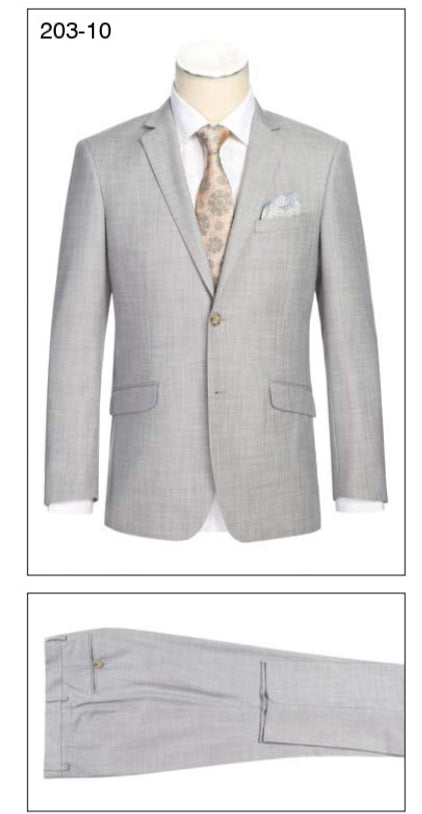Alessandro Vitello by Renoir New Slim Fit Suit 203 10 | Premium Italian Wool Business Suit for Men | Perfect for Weddings, Office & Formal Events