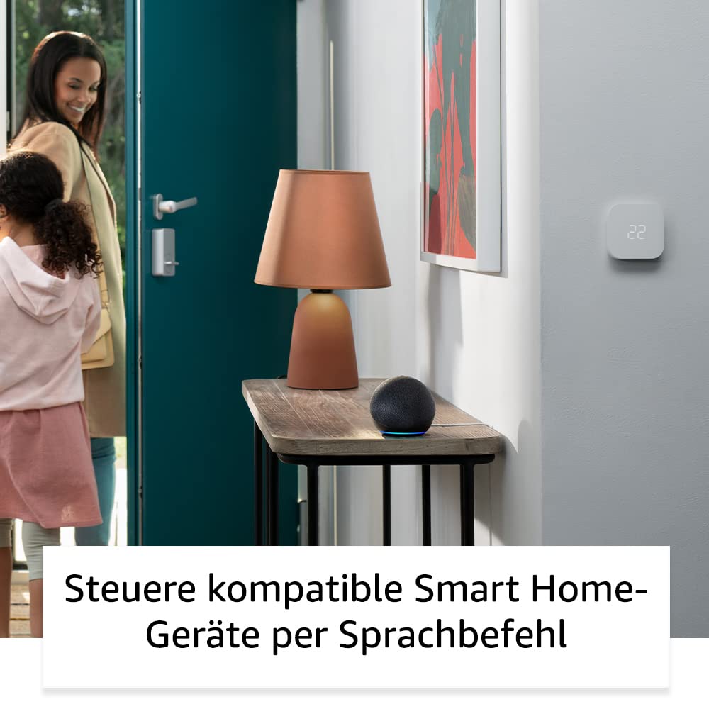 Echo Dot (5th Gen) with Philips Hue White Smart Bulb (E27) - Alexa Compatible Smart Home Starter Kit in Deep Sea Blue | Perfect for Voice Control, Home Automation & Smart Lighting