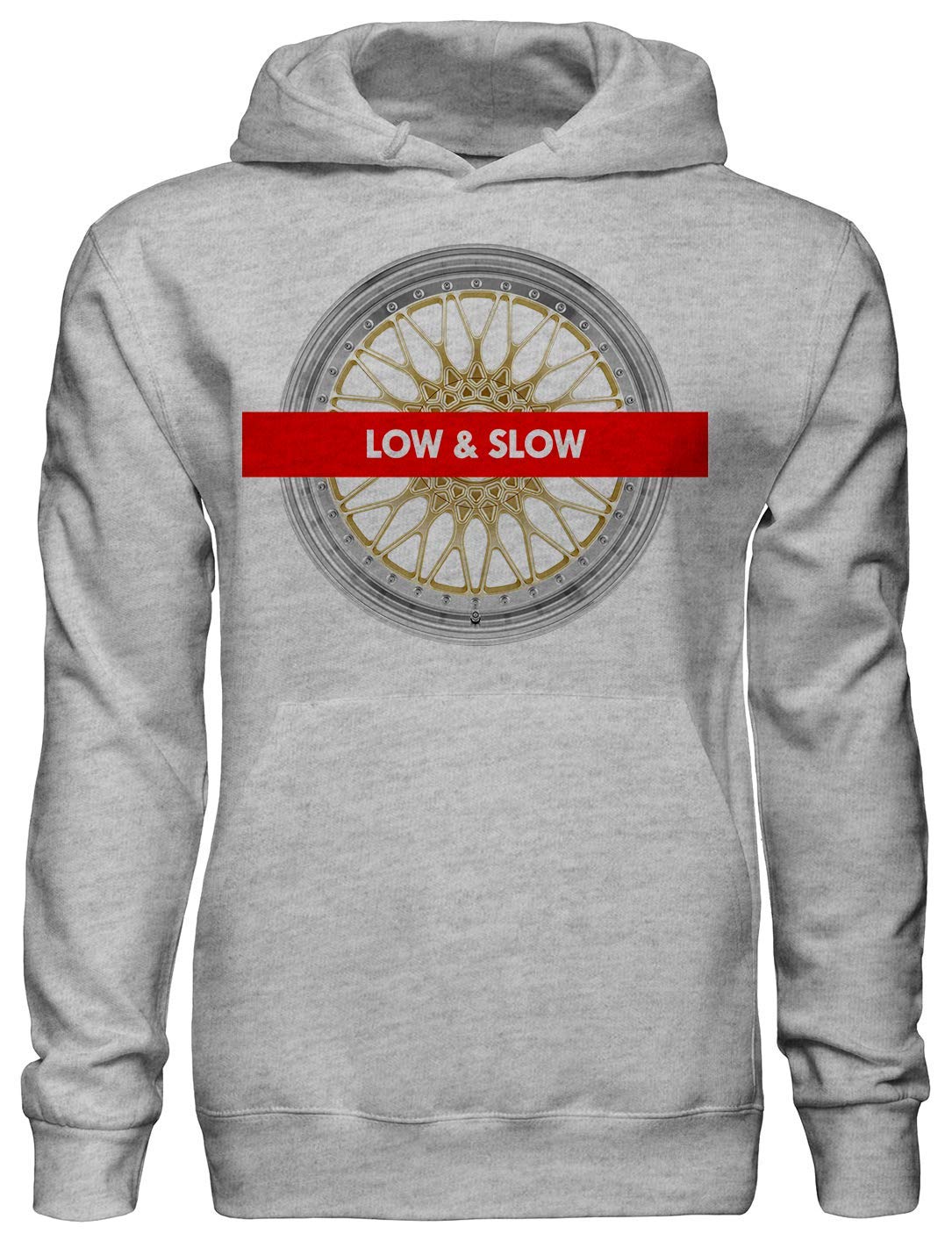 Low and Slow Stance Car Lovers Hoodie - Tuned Low Riders Chevy Gang Sweatshirt Grey - Perfect for Car Meets, Street Racing Events & Automotive Enthusiast Fashion