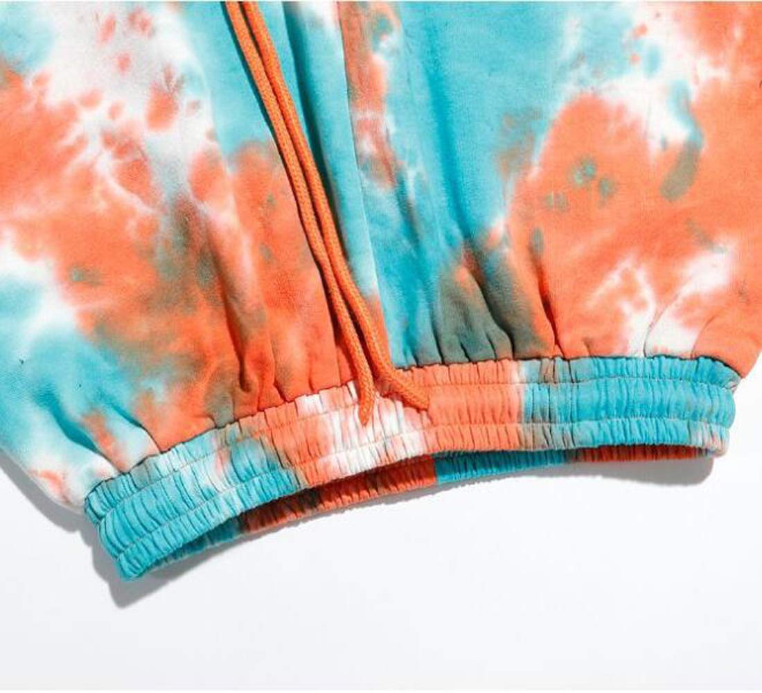 Men's Tie-Dye Casual Shorts with Drawstring - Comfortable Summer Workout, Running & Beach Shorts for Outdoor Activities and Relaxation