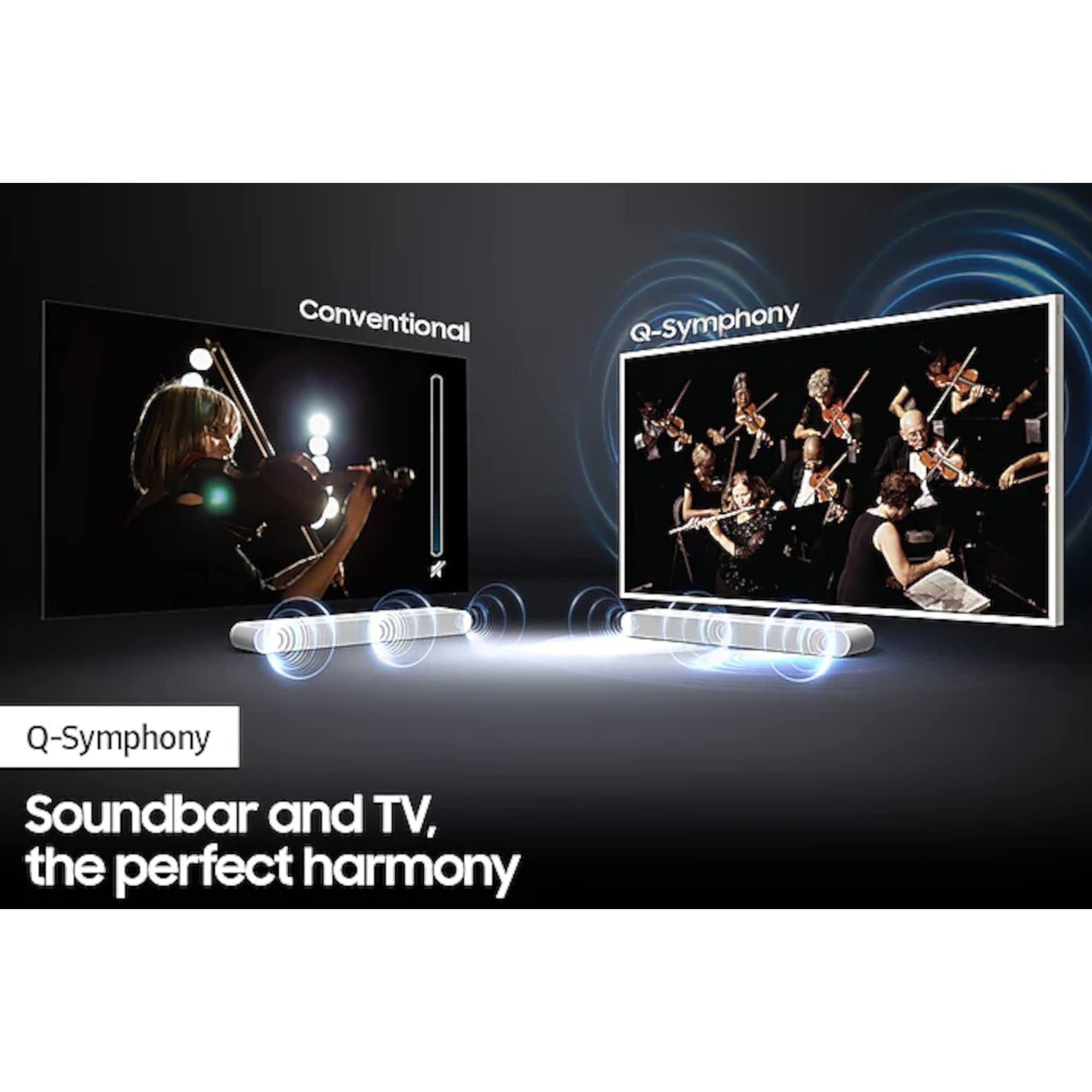 Samsung S61B 5.0ch All-in-One Soundbar Speaker with 7 Speakers, 3D Surround Sound, Adaptive Sound, Bluetooth - Perfect for Home Theater, Gaming & Music Streaming (2022 Model)