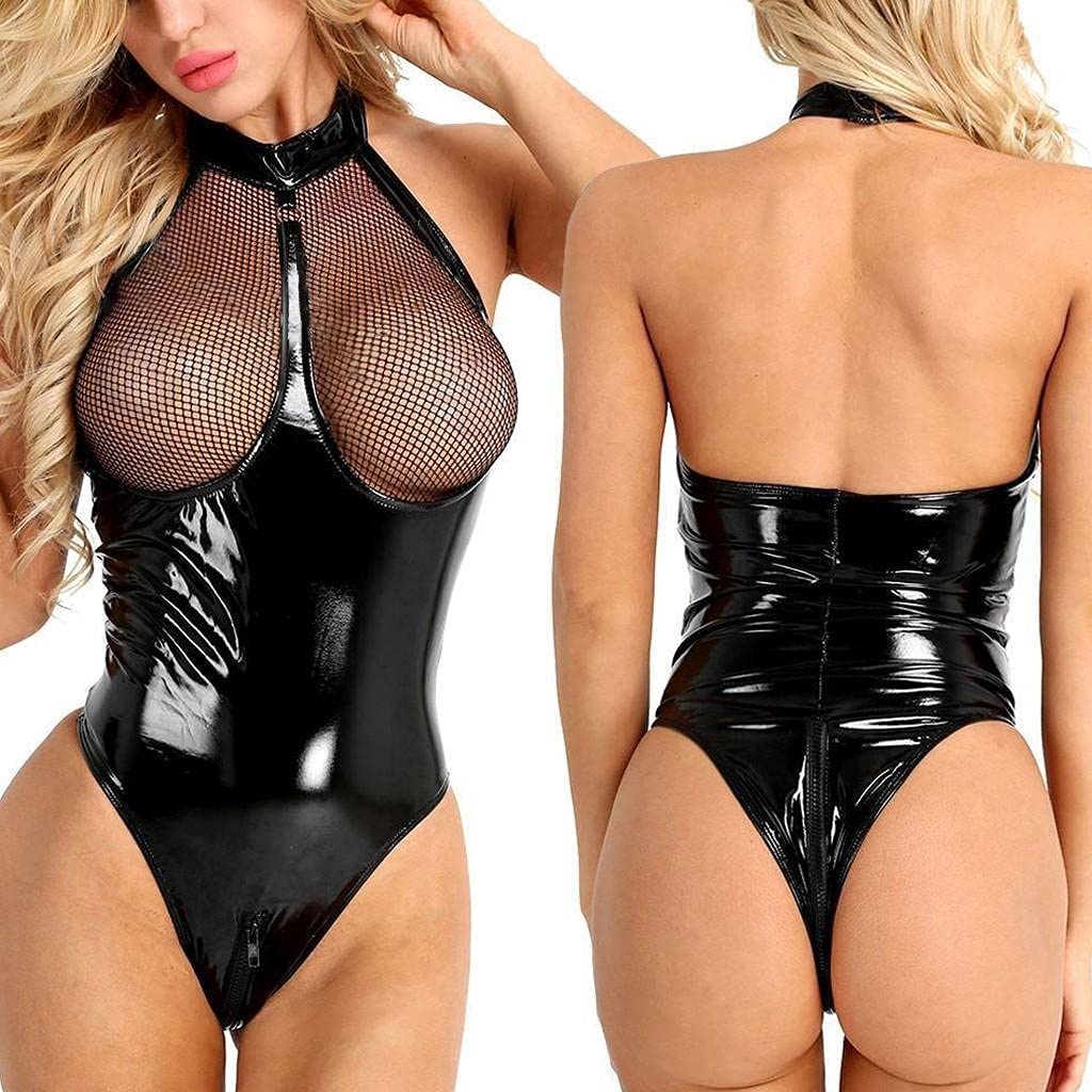 Sexy Lace Teddy Bodysuit for Women - Hollow Out Deep V Neck Babydoll Lingerie Set for Date Night & Boudoir Photography