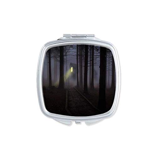 DIYthinker Portable Compact Double-Sided Pocket Mirror - Dark Forestry Nature Scenery Design for Makeup, Travel & Outdoor Adventures