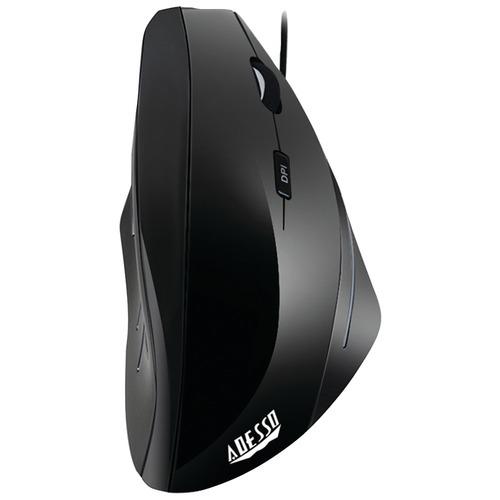 Adesso IMOUSE E2 Vertical Ergonomic Laser Mouse - Comfortable Wireless Computer Mouse for Office & Gaming - Reduce Wrist Pain for Long Hours of Work or PC Gaming