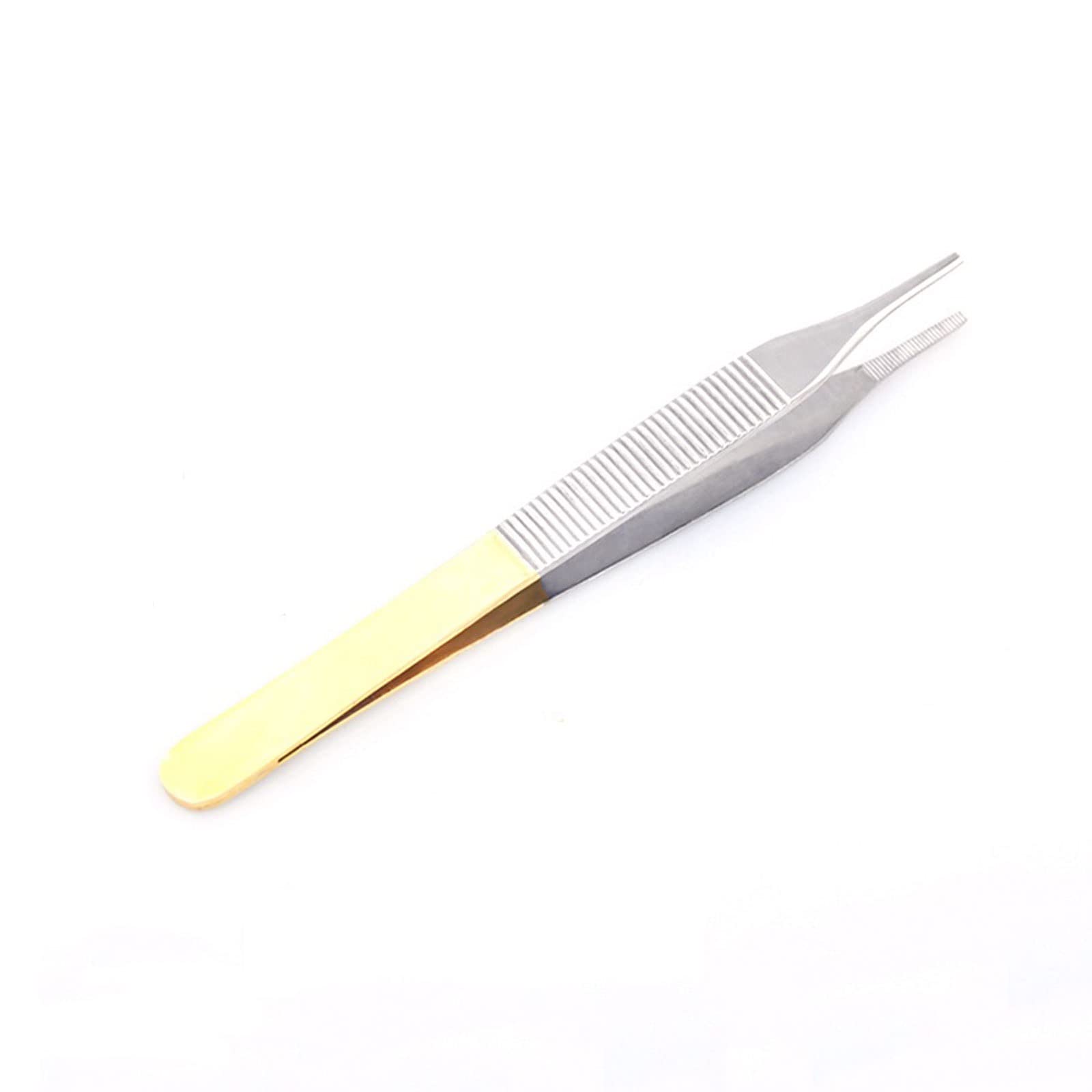 Professional Stainless Steel Hair Removal Tweezers for Eyebrow Shaping, Eyelash Extensions & Plastic Surgery - 12cm Precision Beauty Tool with Teeth & Hooks - Perfect for Salon, Home Use & Medical Procedures