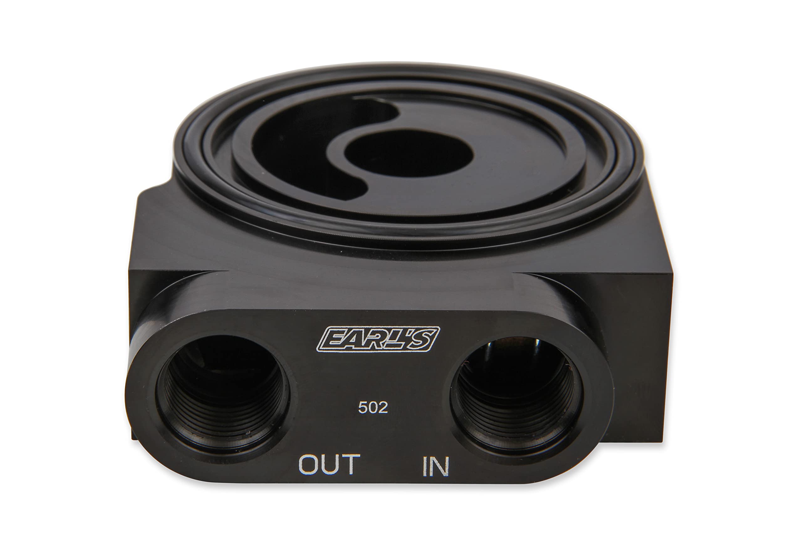 Earl's 502ERL Billet Oil Thermostat - High Performance Engine Cooling System - Perfect for Racing, Hot Rods & Performance Vehicles