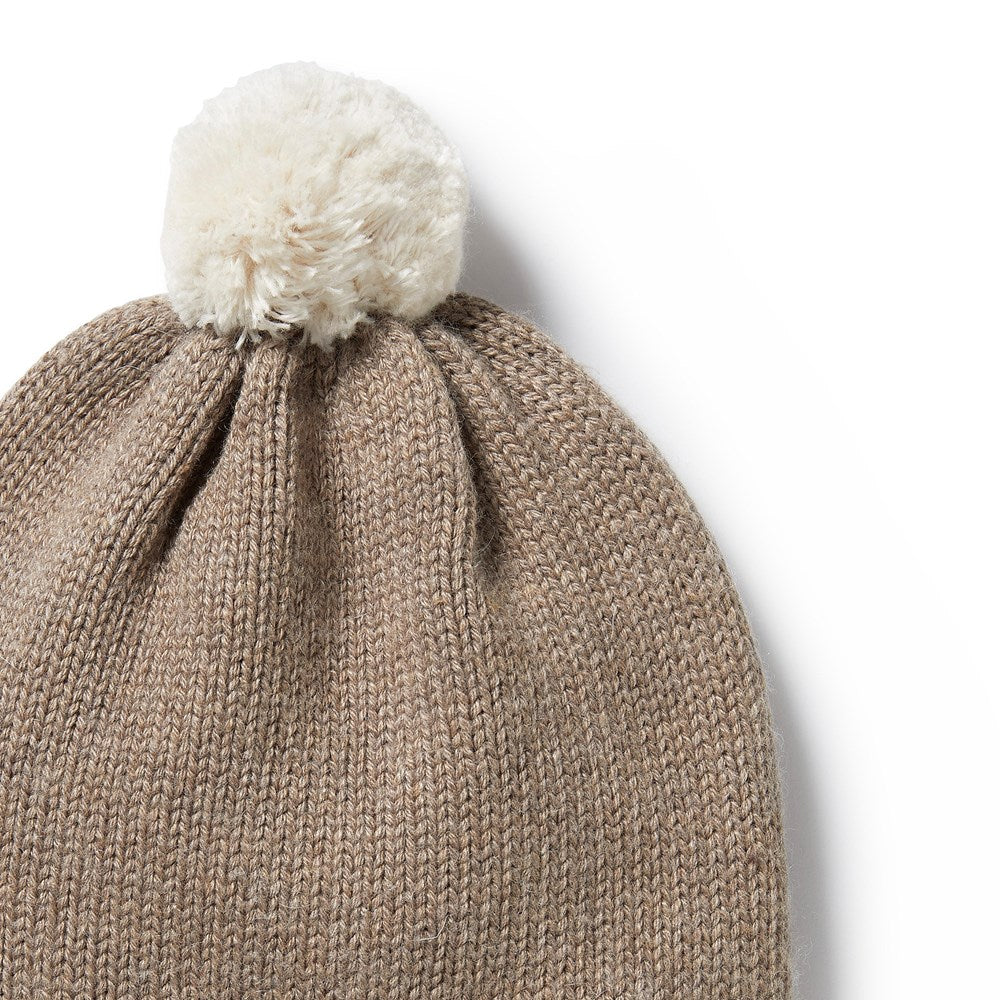 Premium Walnut Brown Knitted Beanie for Men & Women - Soft Winter Hat for Cold Weather, Outdoor Activities & Fashion